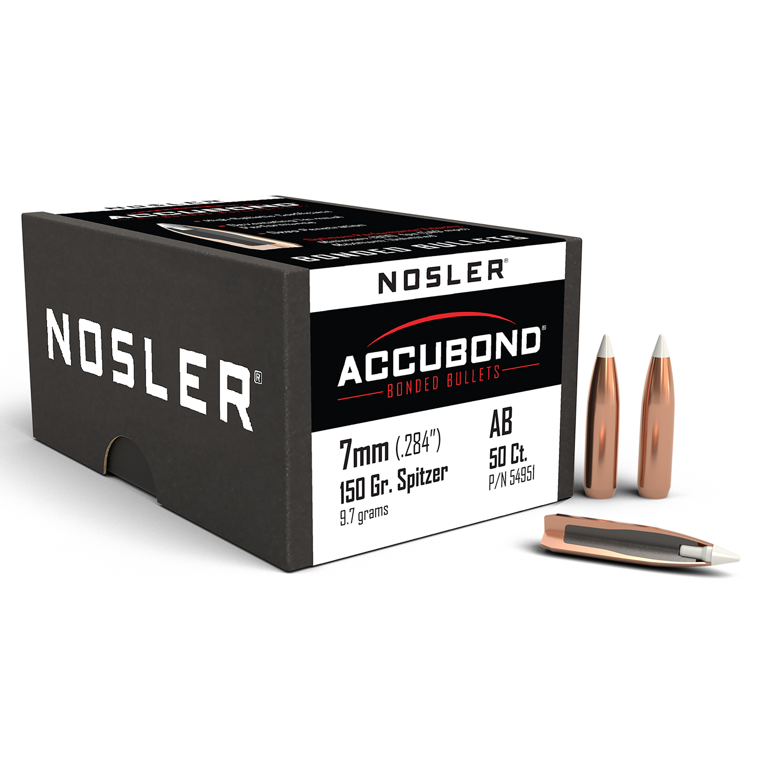Nosler Accubond 7MM 150 Gr. Spitzer Point 50 Ct.