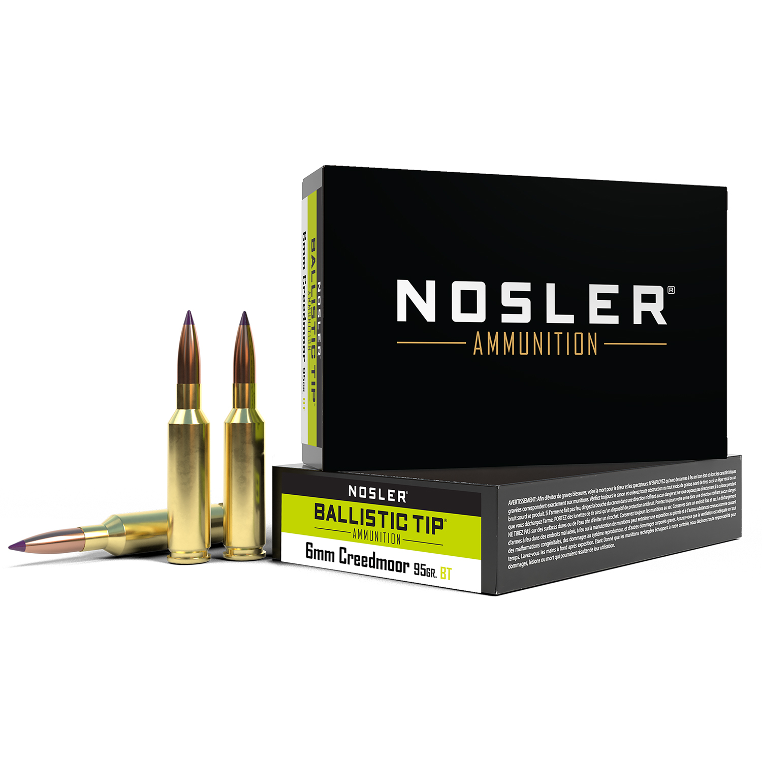 Nosler 6MM Creedmoor 95GR Ballistic Tip Ammo 20 Rd.