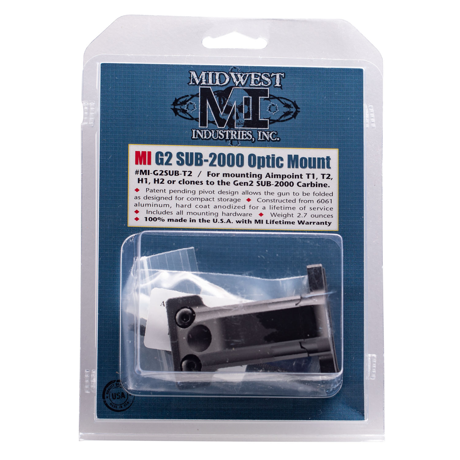 Midwest Industries GEN2 Sub 2000 Optic Mount for Aimpoint T1/T2