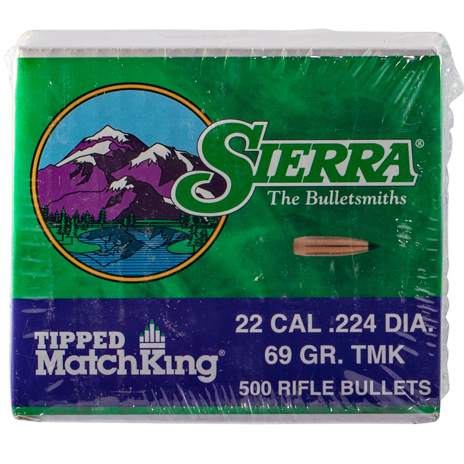 .22 Caliber .224 69 Gr Tipped Matchking 500 Rounds