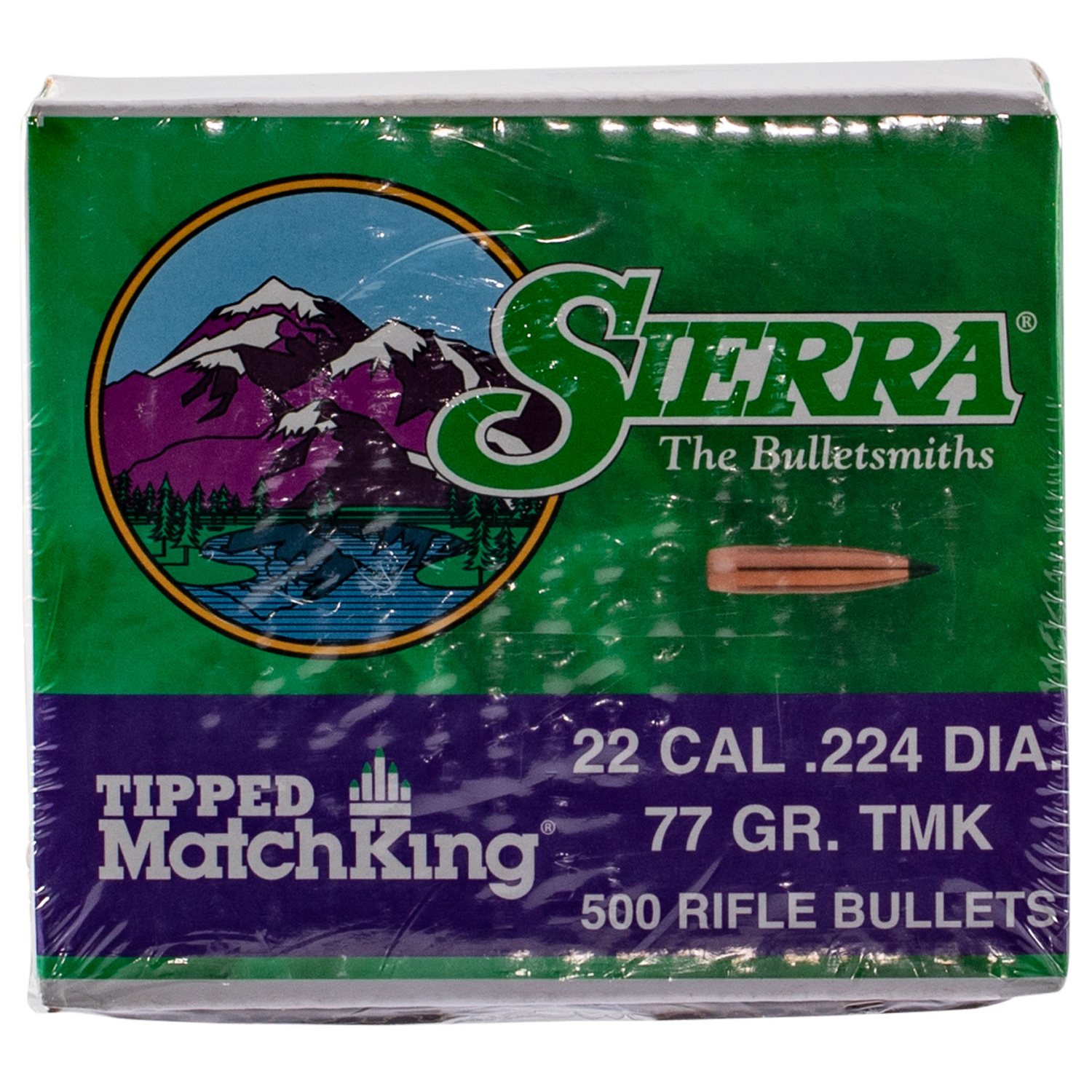 .22 Caliber .224 77 Gr. Tipped Matchking 500 Rounds