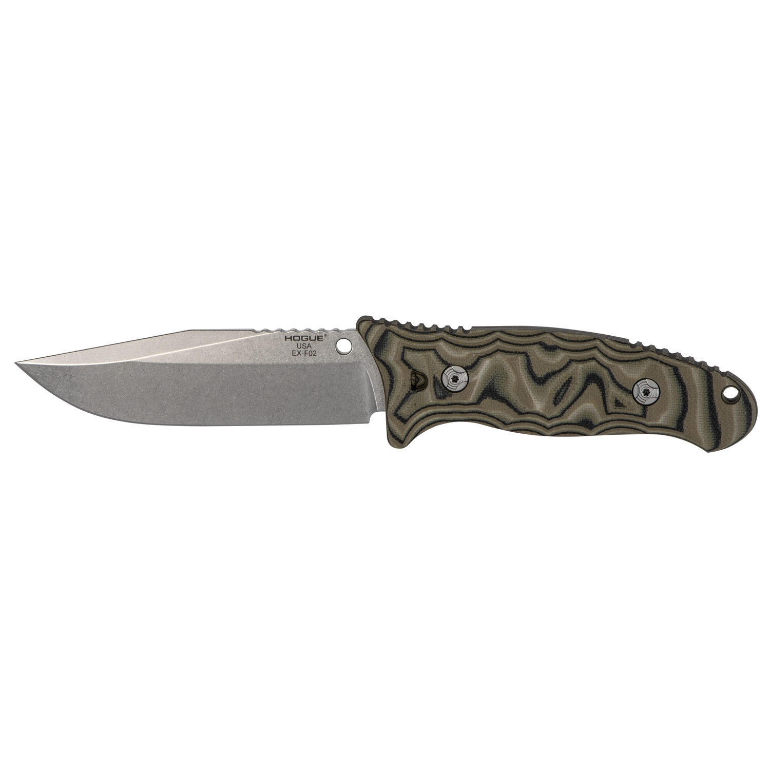Hogue EX-F02 4.5 Fixed Blade G10 Green/ss