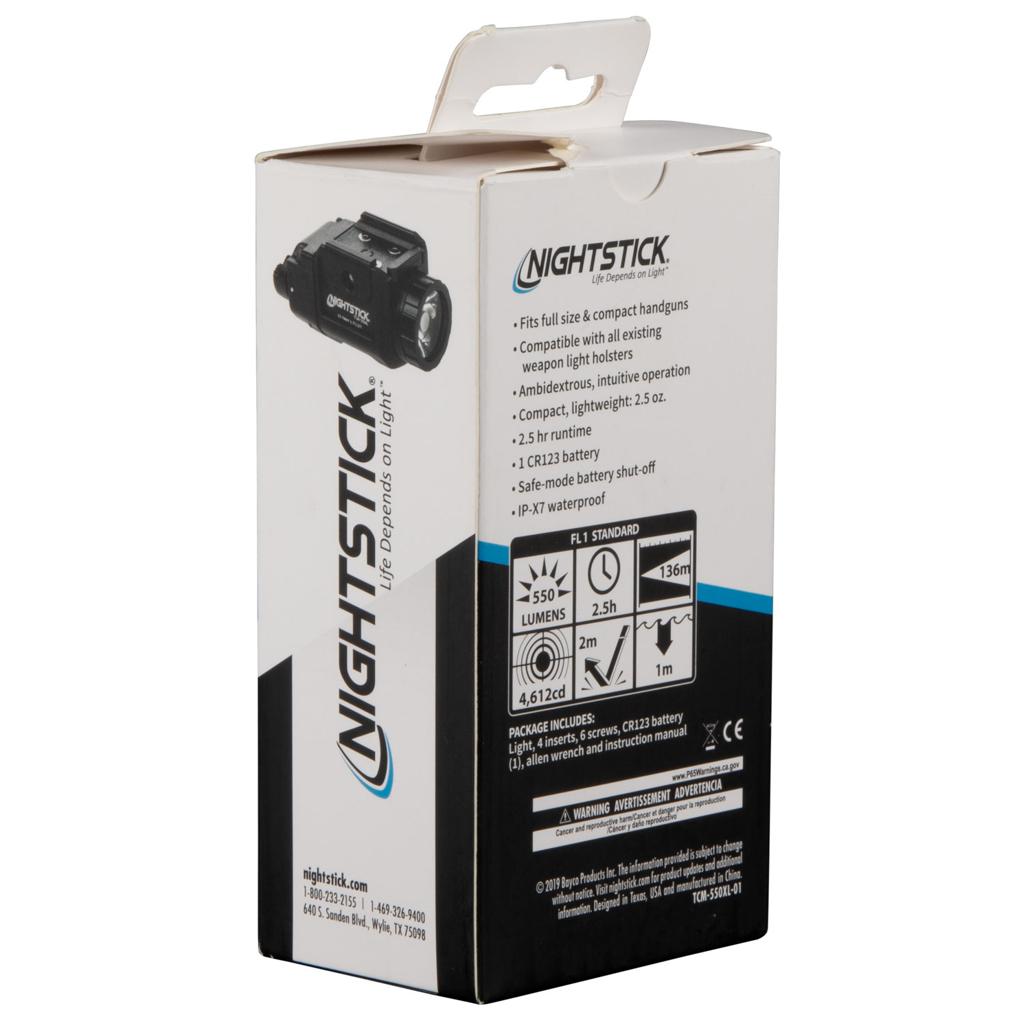 Nightstick TCM550XL Compact Weapon-mounted Light 550 Lumens Black - Image 4