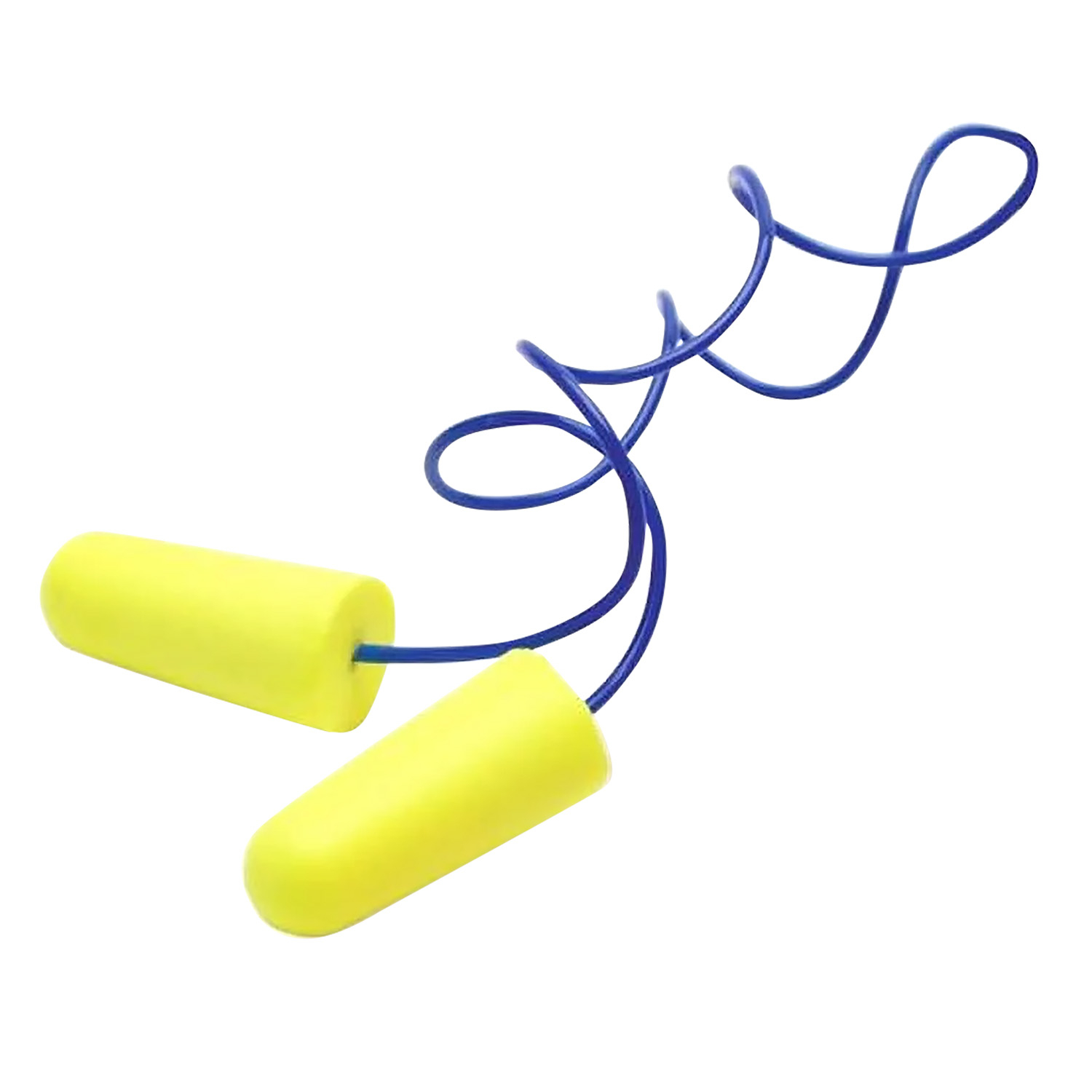 Walkers 2PK Corded Foam Ear Plugs Yellow With Case