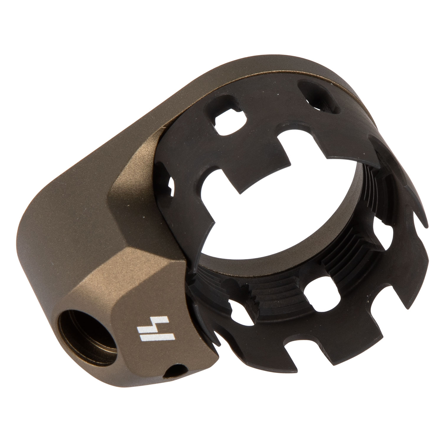 Strike Industries Ar Castle Nut & Extended End Plate - Flat Dark Earth