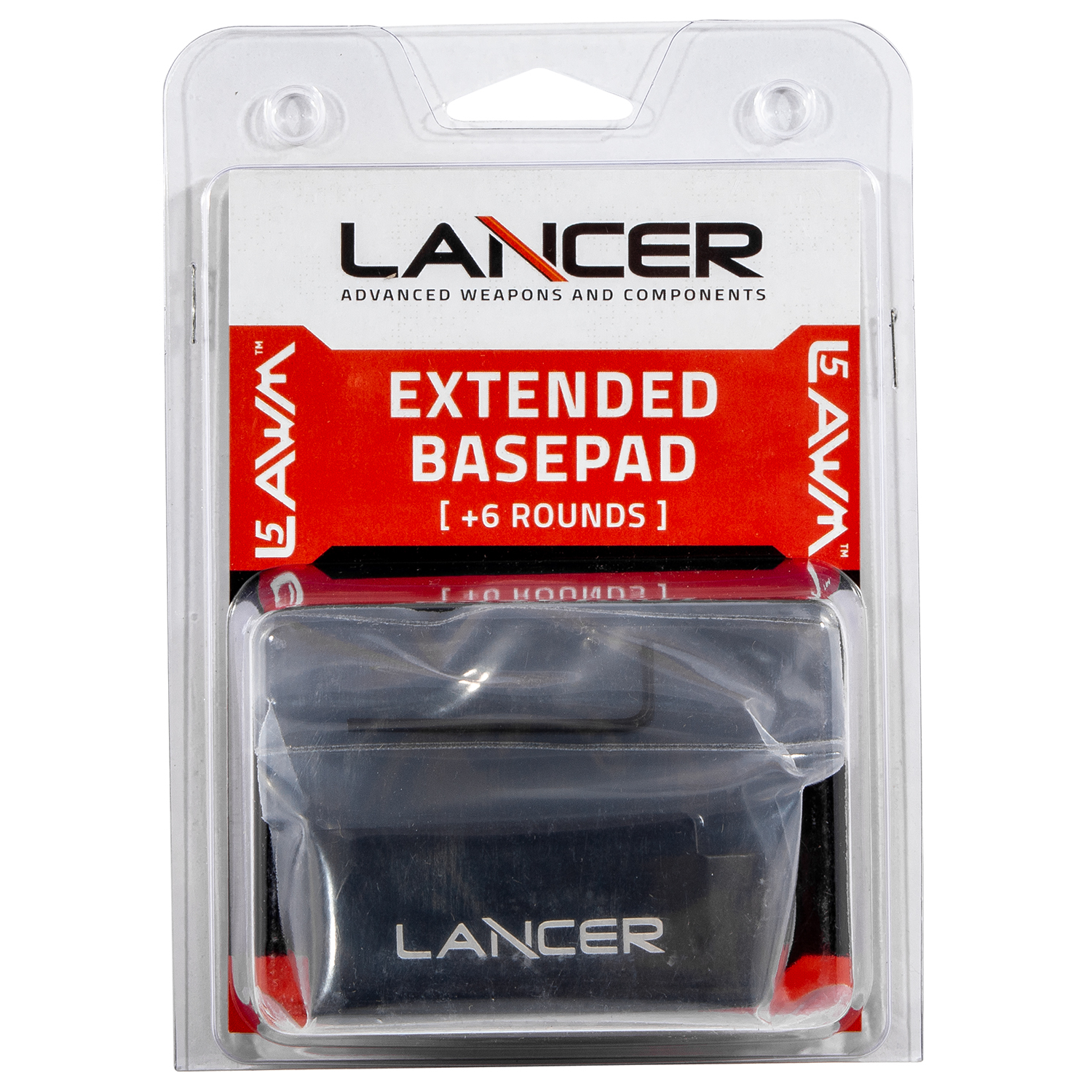 Lancer EXTBP06BLK L5AWM +6 Extended Magazine Base Pad - Image 2