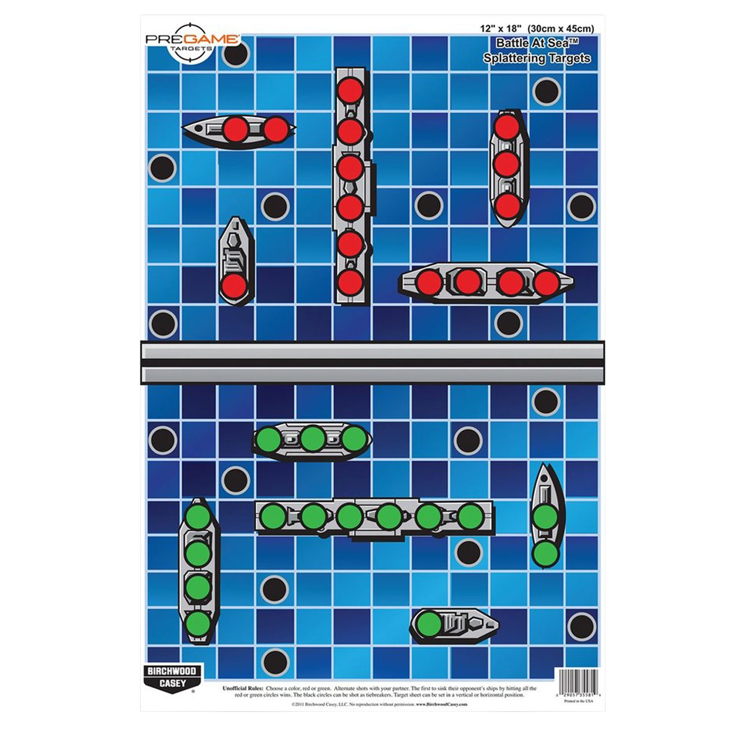 Birchwood Casey Pregame Battle at Sea 12X18 Paper Target 100PK