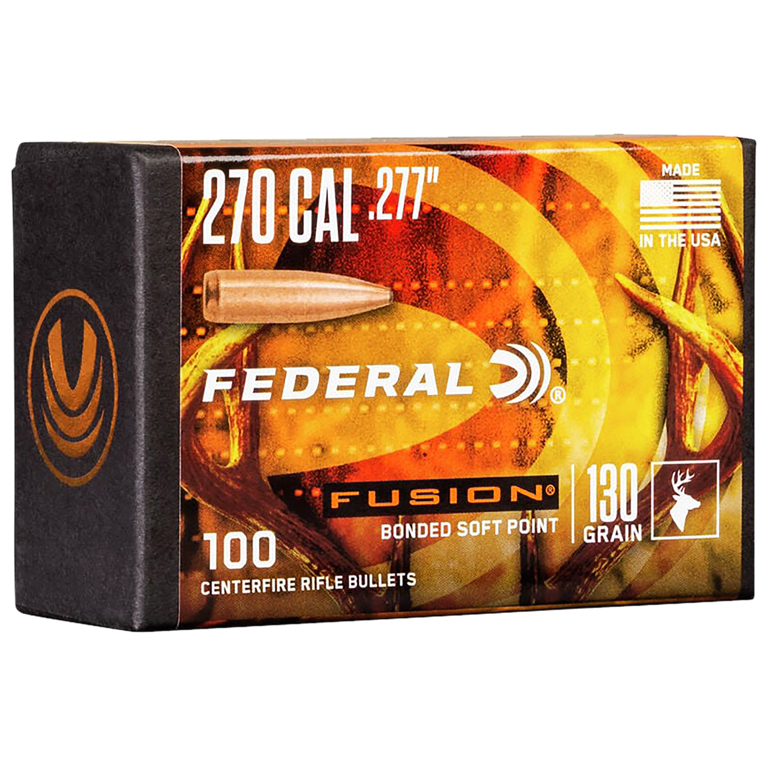 Federal Fusion .277 Caliber 130GR Bullet 100RD