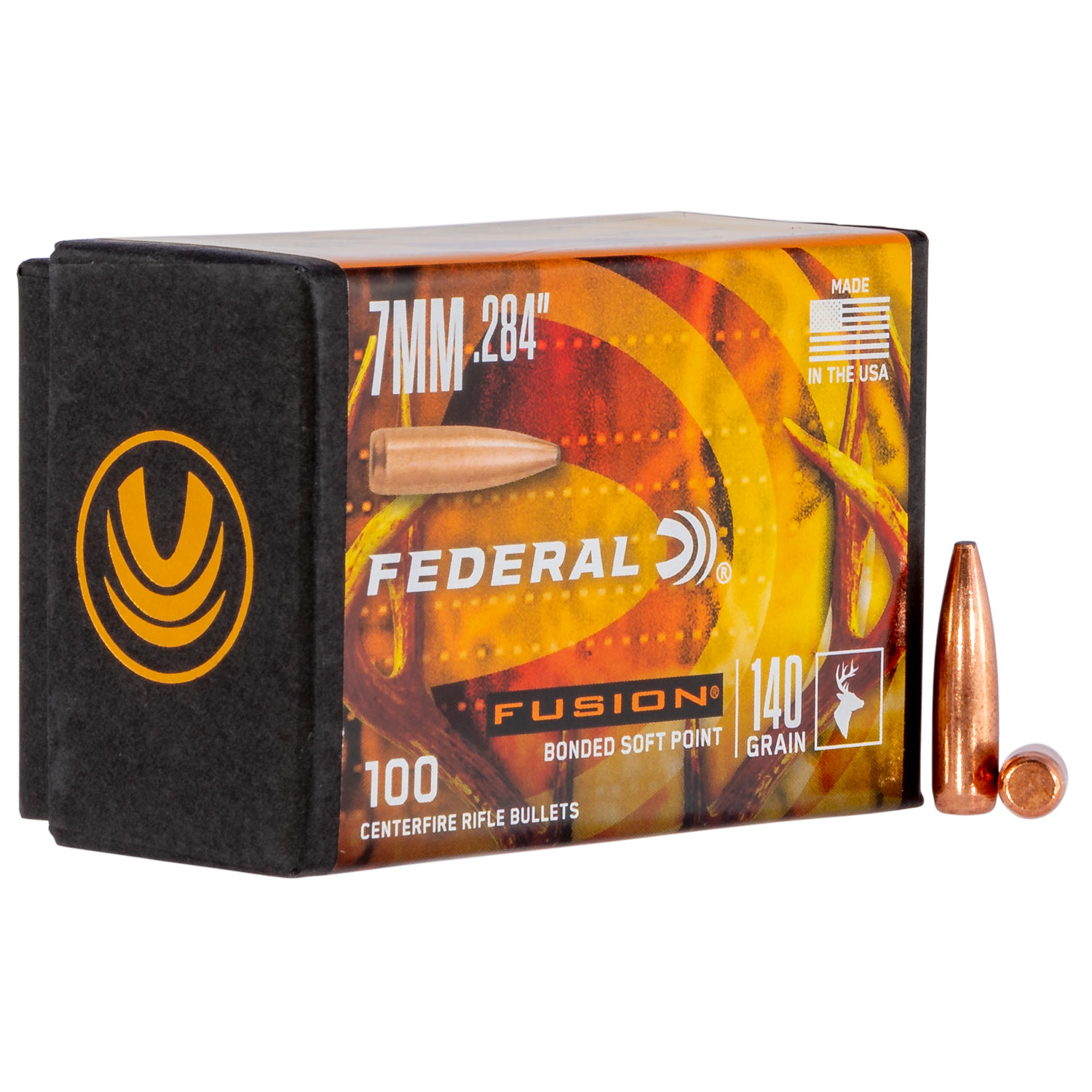 Federal Fusion Component 7MM .284 140GR Bullet 100RD