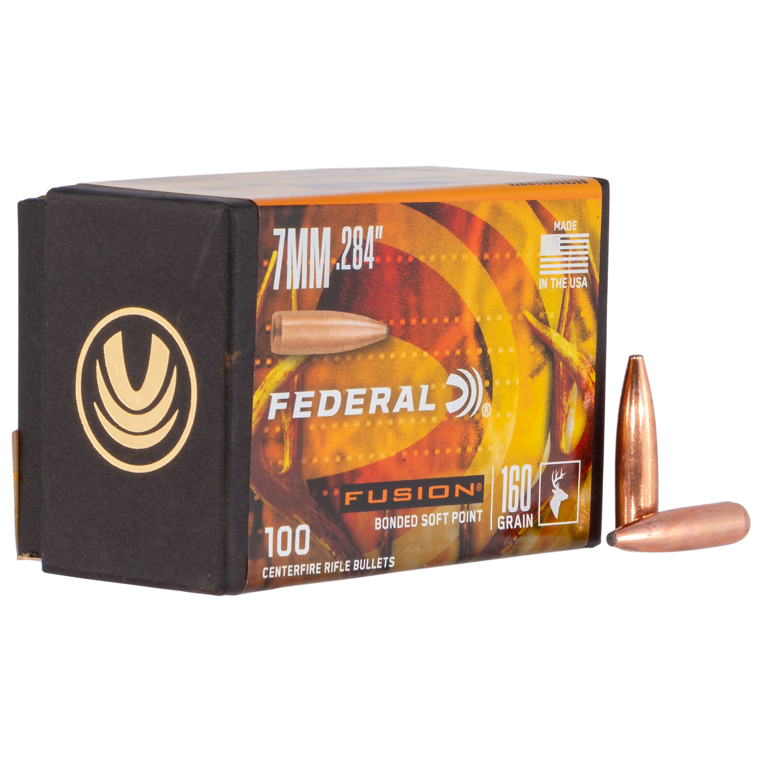 Federal FB284F3 Fusion Component 7MM .284 160GR 100/4