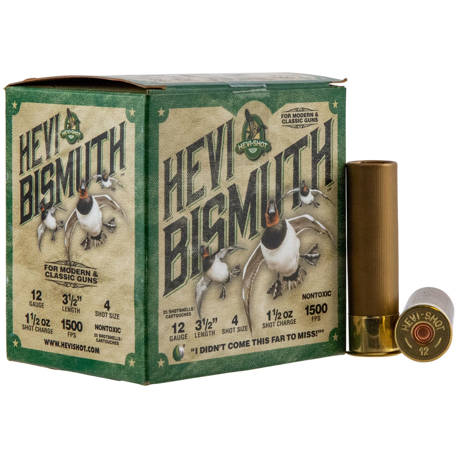 Hevi-shot Hevi Bismuth 12 Ga 3.5 in 1 1/2 Oz 4 Shot 25 Rd.
