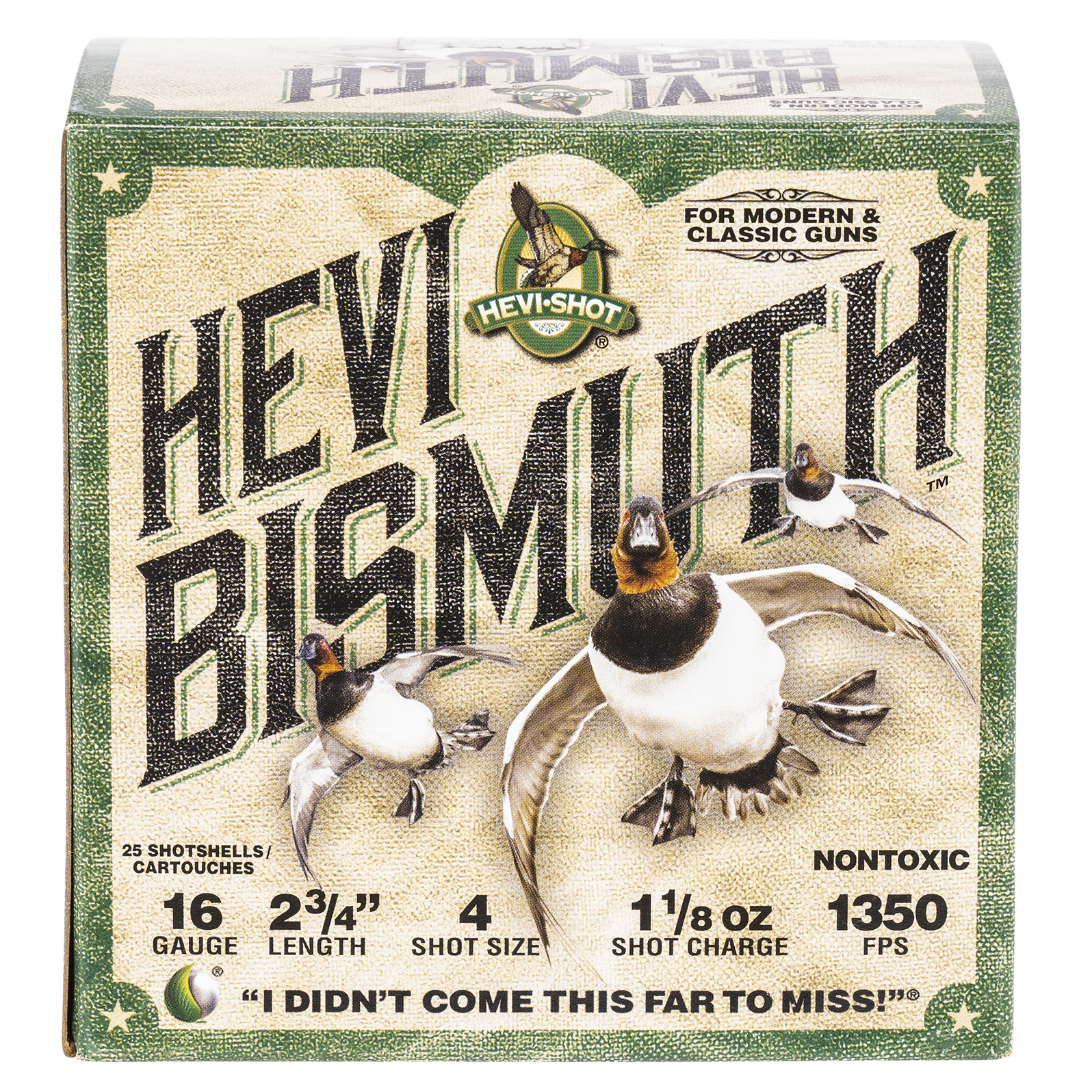 Hevi-shot Hevi Bismuth 16 Ga 2.75 in 4 Shot 1 1/8 Oz - 25/BOX