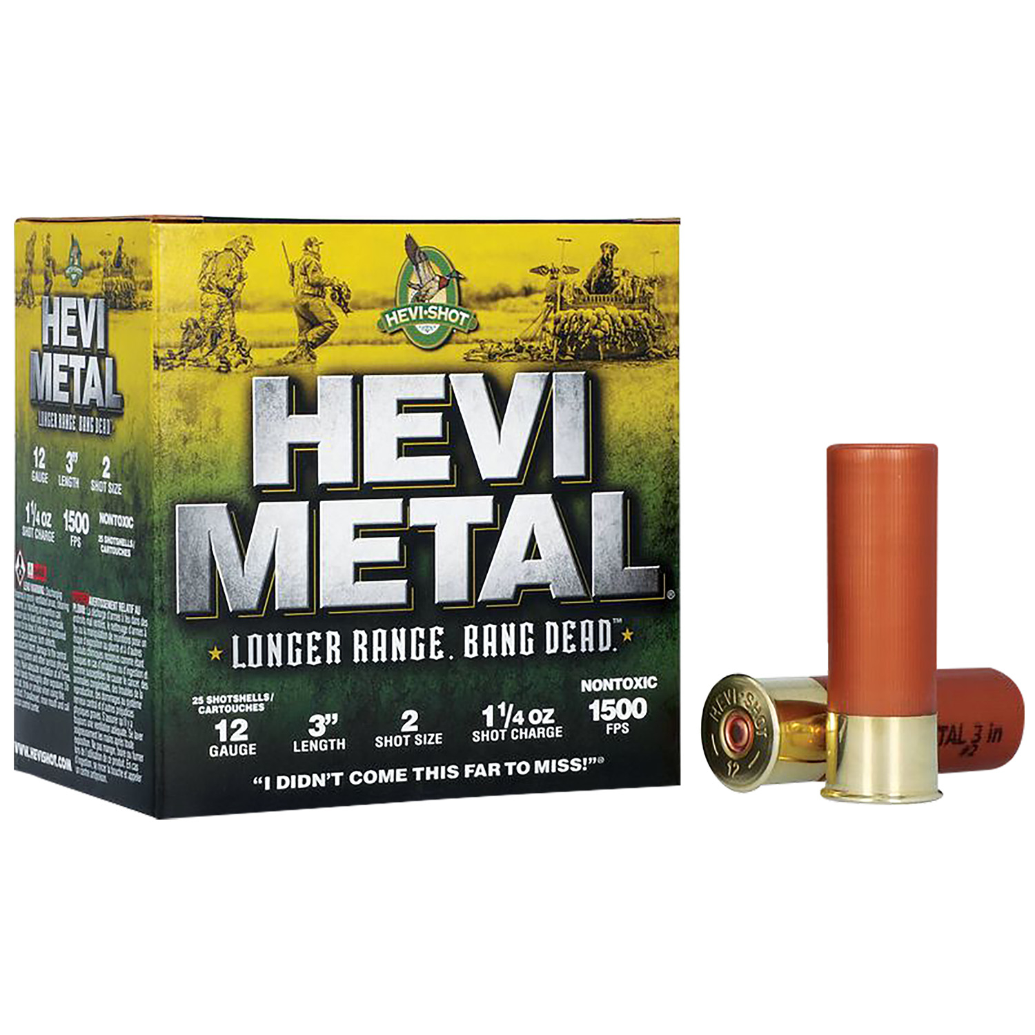 Hevi HS38002 Hevimetal Lr 12 Gauge 3 1 1/4 Oz 2 Shot 25/10