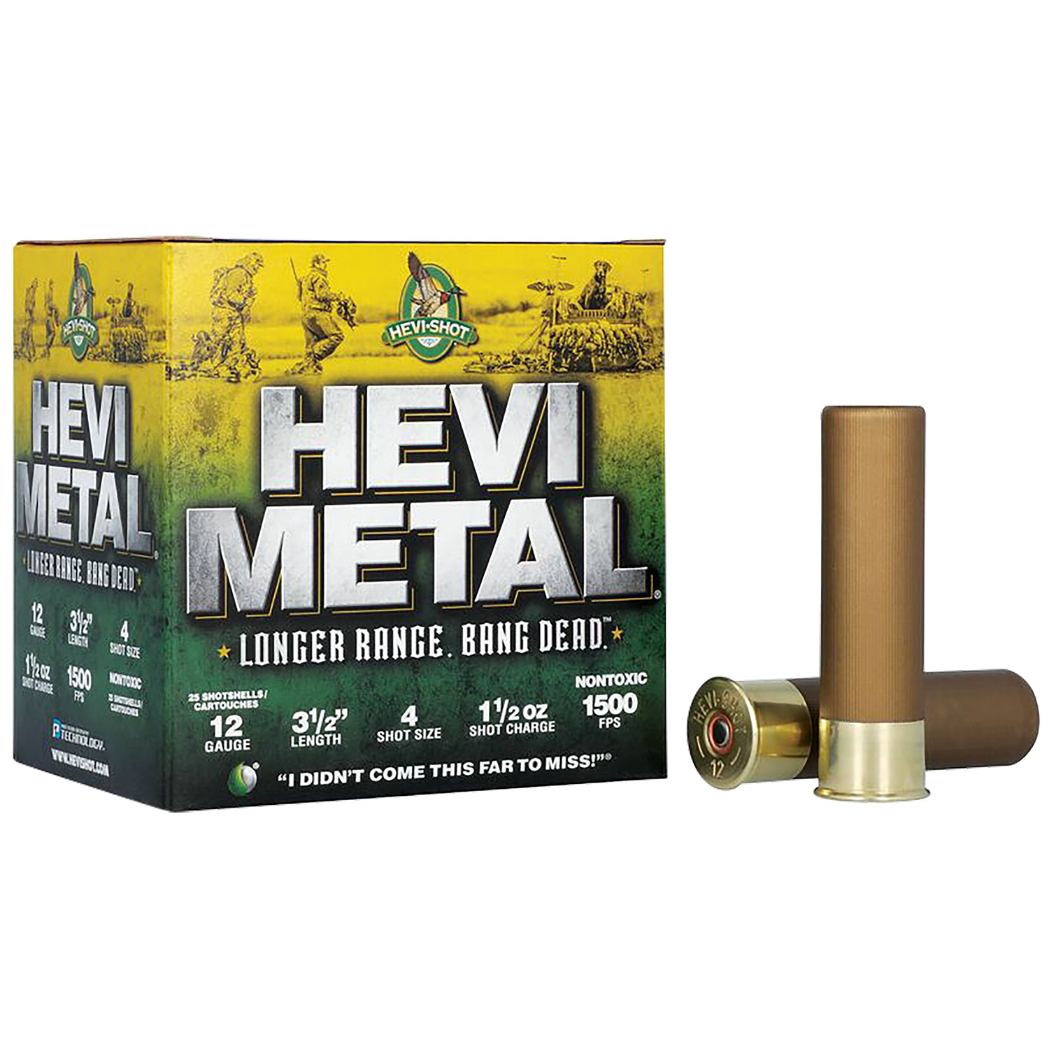 Hevi HS38504 Hevimetal Longer Range 12 Gauge 3.5 1.5 Oz 4 Shot
