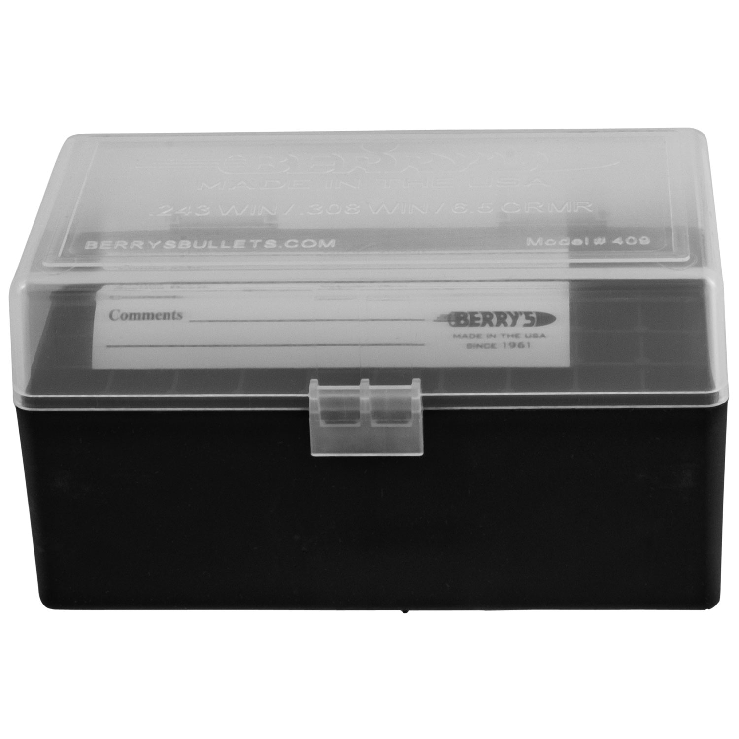 Berrys 409 Ammo Box .243/.308 50RD Clear/black