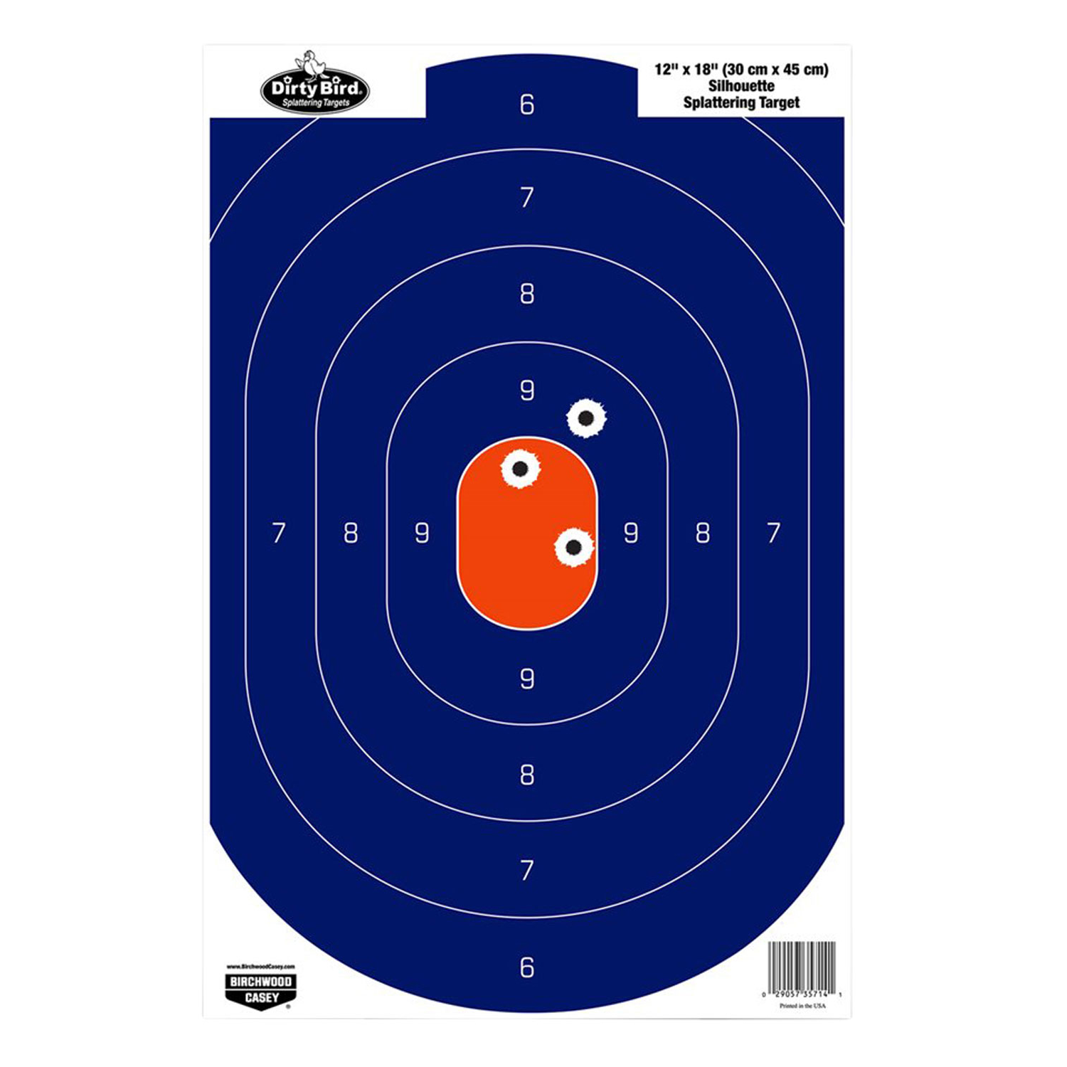 Birchwood Casey Dirty Bird Silhouette Target 12 X 18 Blue/orange 50PK