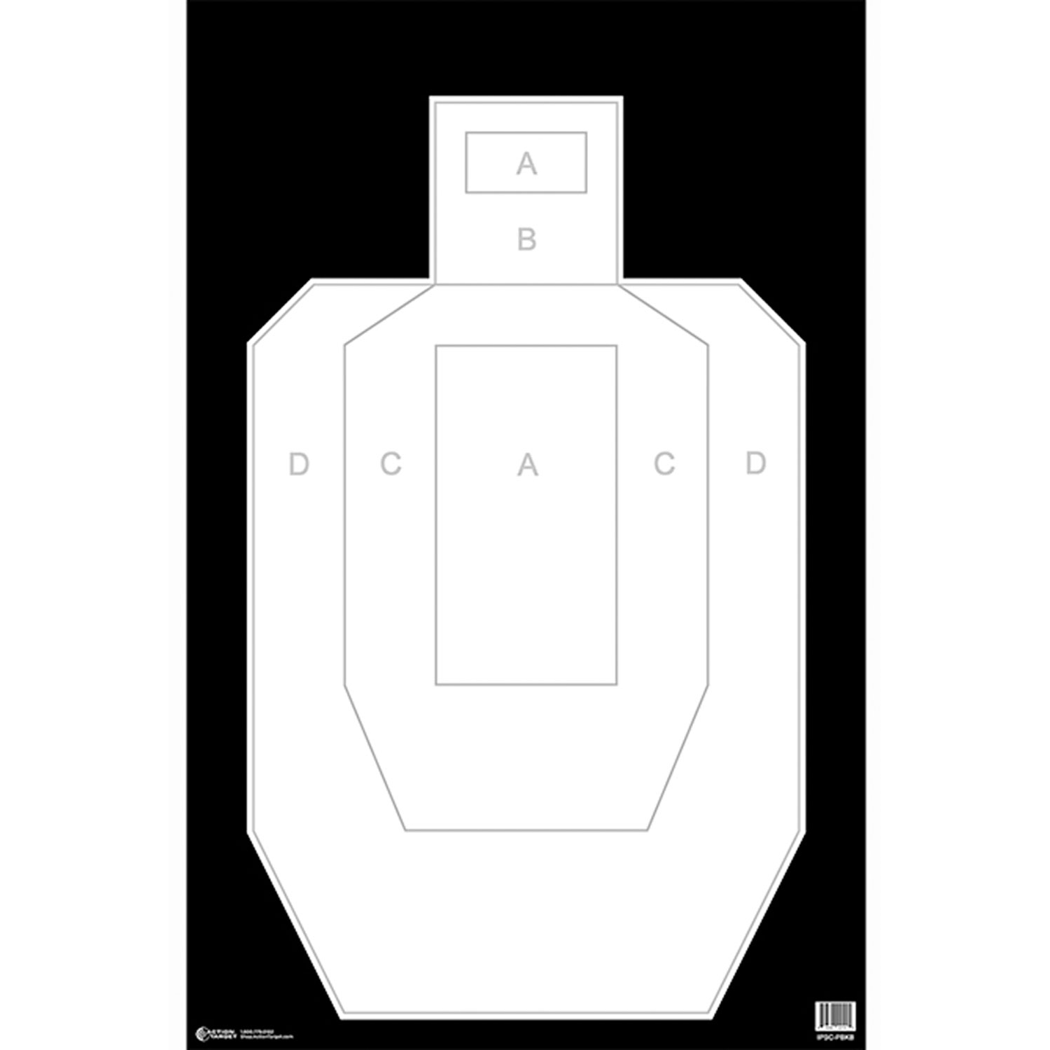 Action IPSCPBKB100 Ipsc/uspsa Target 100BX