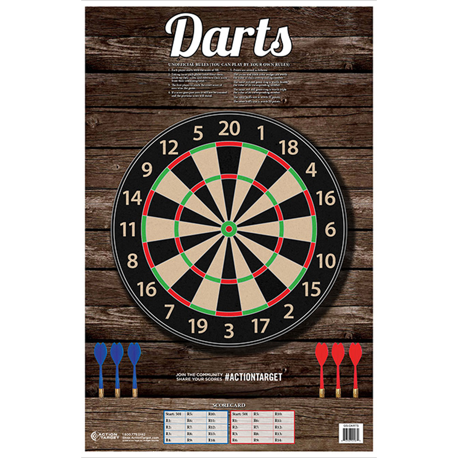 Action GSDARTS100 Entertainment Darts 100BX