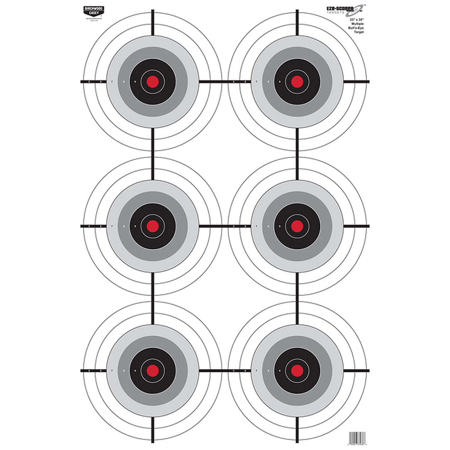 Birchwood Casey Eze-scorer 6-BULLSEYE Paper Target 23 X 35 100 Per Pack
