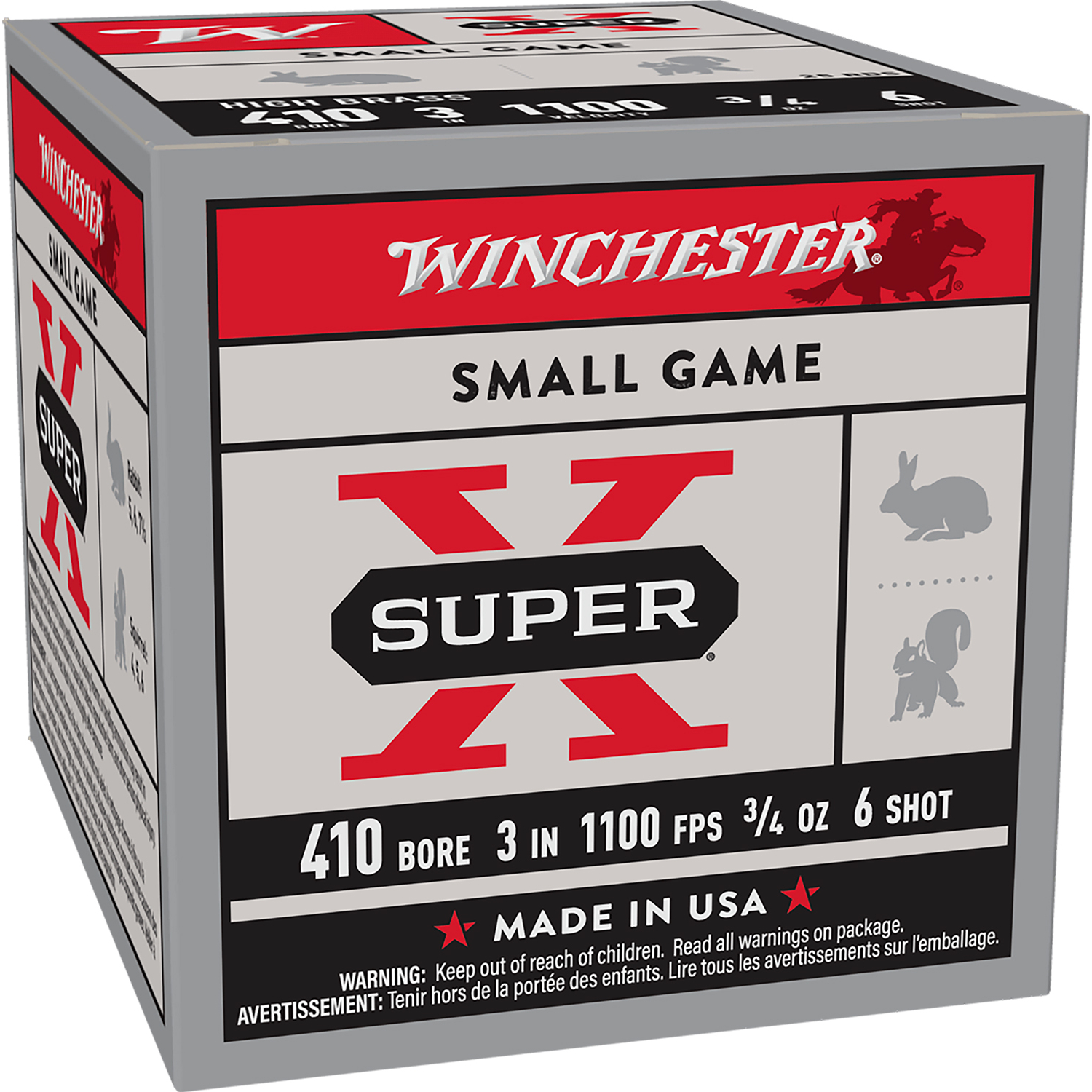 Winchester Super X 410GA 3 3/4 Oz 6 Shot 25 Rounds