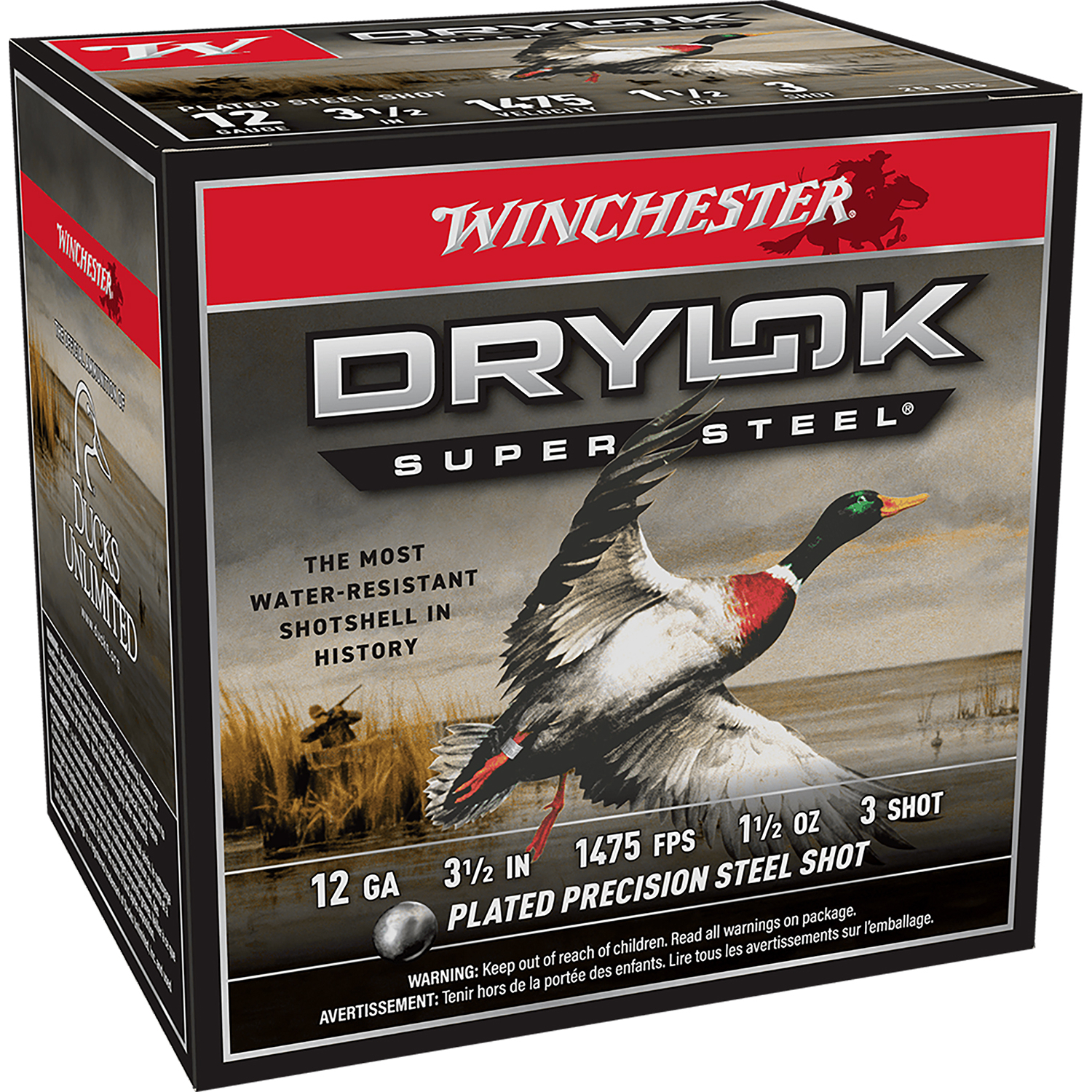 Winchester Drylok Super Steel 12GA 3-1/2 1-1/2OZ 3 Shot 25/BOX