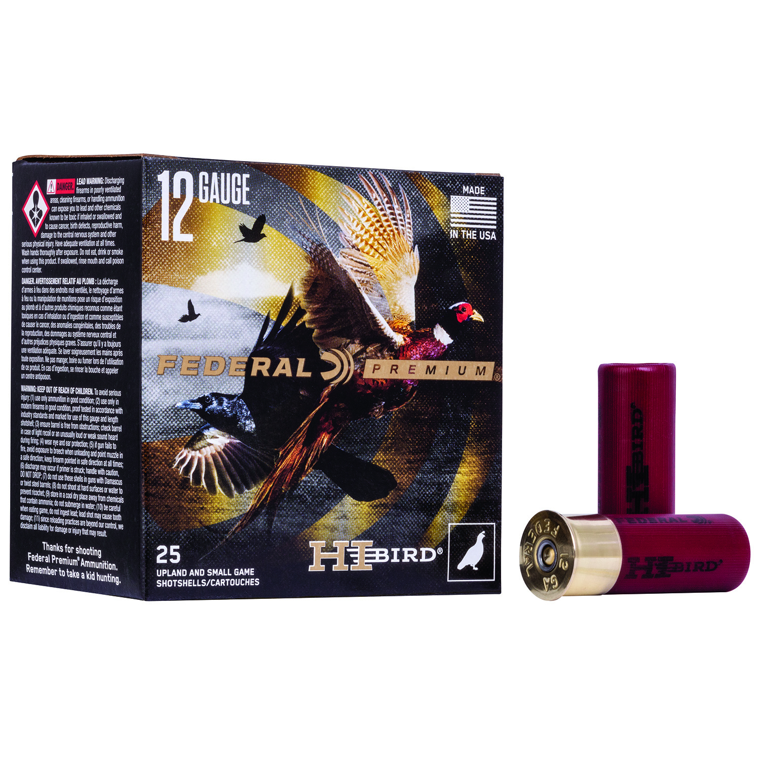 Federal Premium Hi-bird 12GA 2.75 1-1/8OZ 7.5 Shot 25RD
