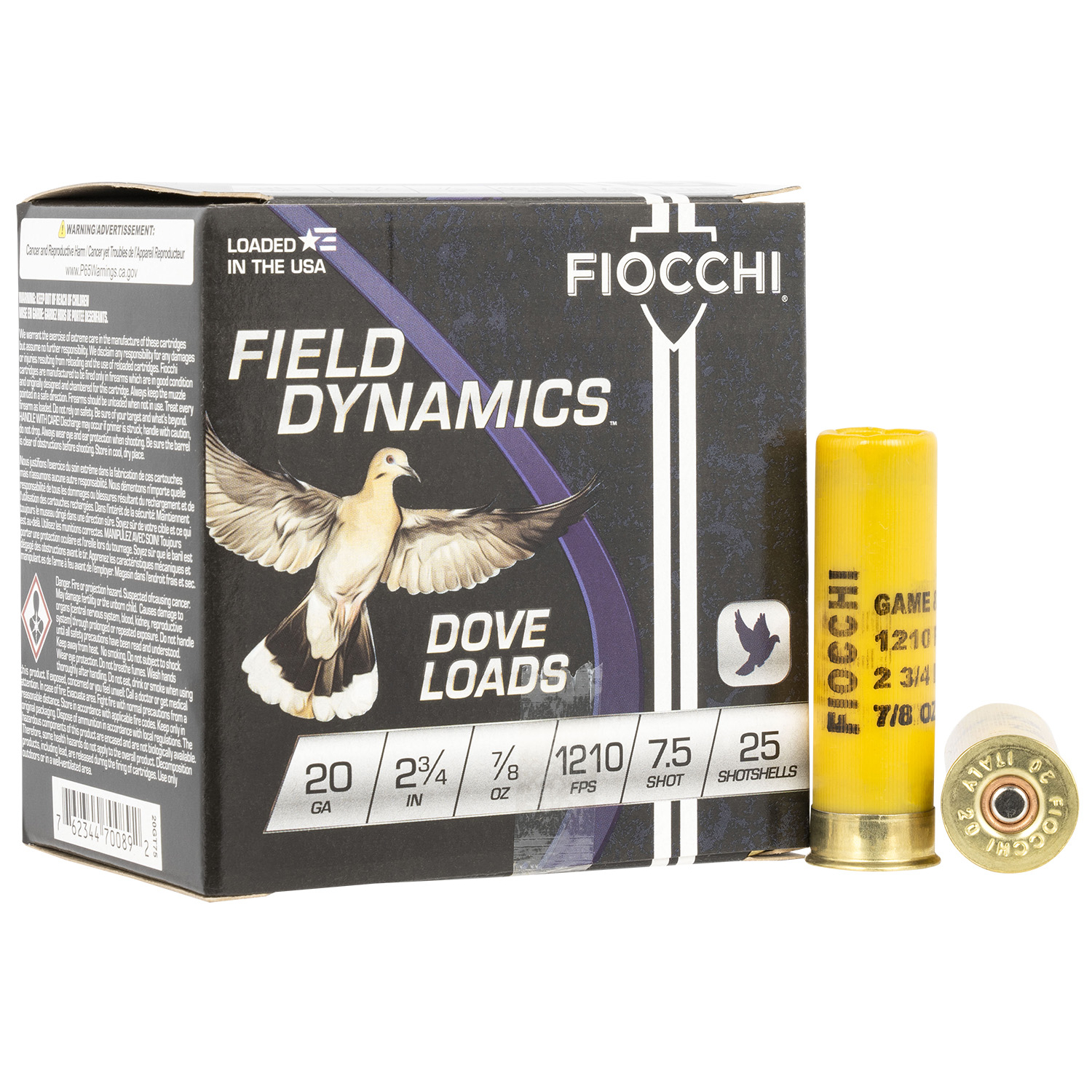 Fiocchi 20GA 2.75 7/8 Oz 7.5 Shot 25-RD