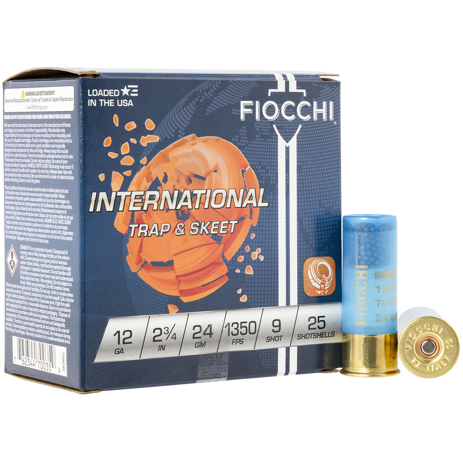 Fiocchi Exacta Target 12GA 2.75 24G 9 Shot 25-ROUND