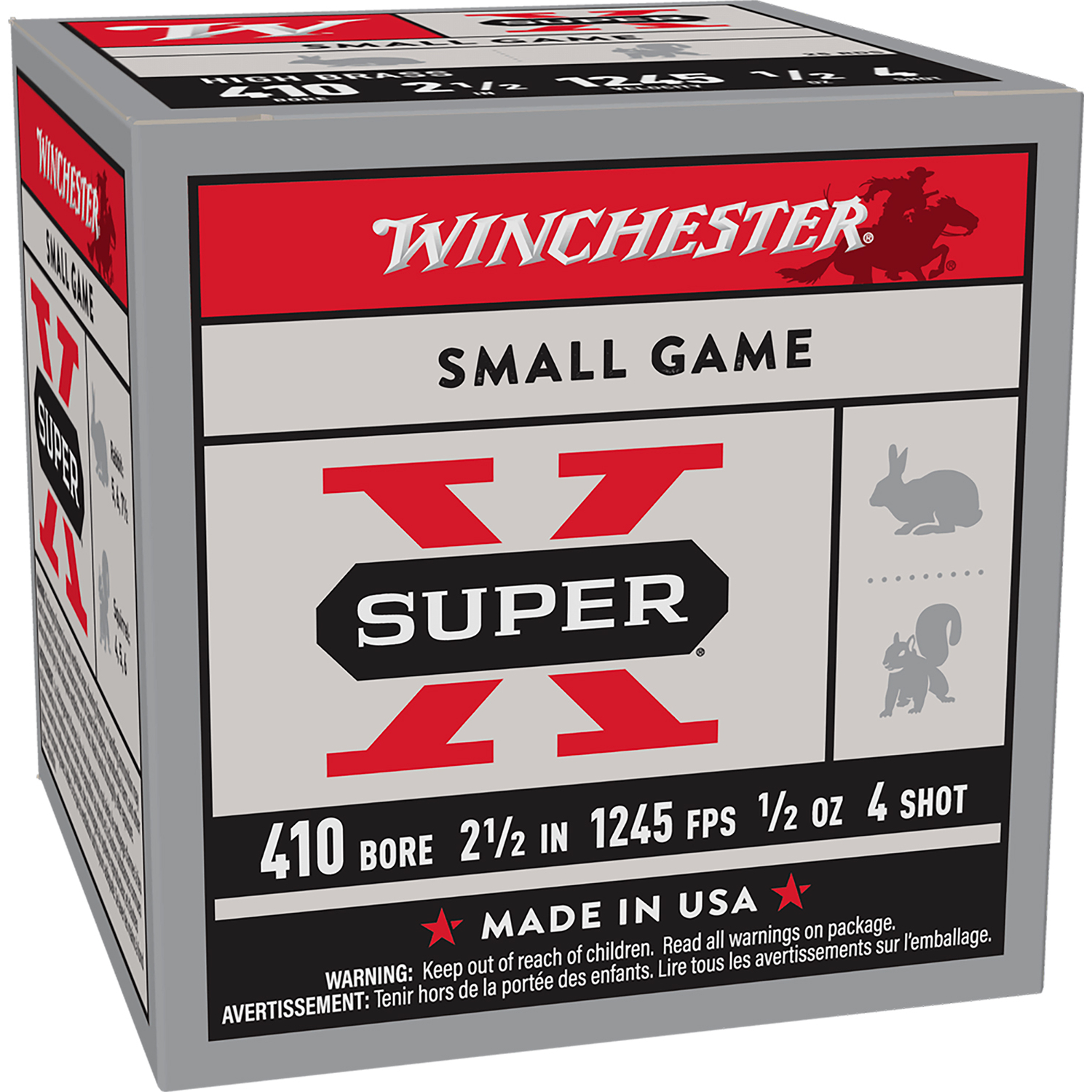 Winchester Super X 410GA 2 1/2 1/2OZ 4 Shot 25RD