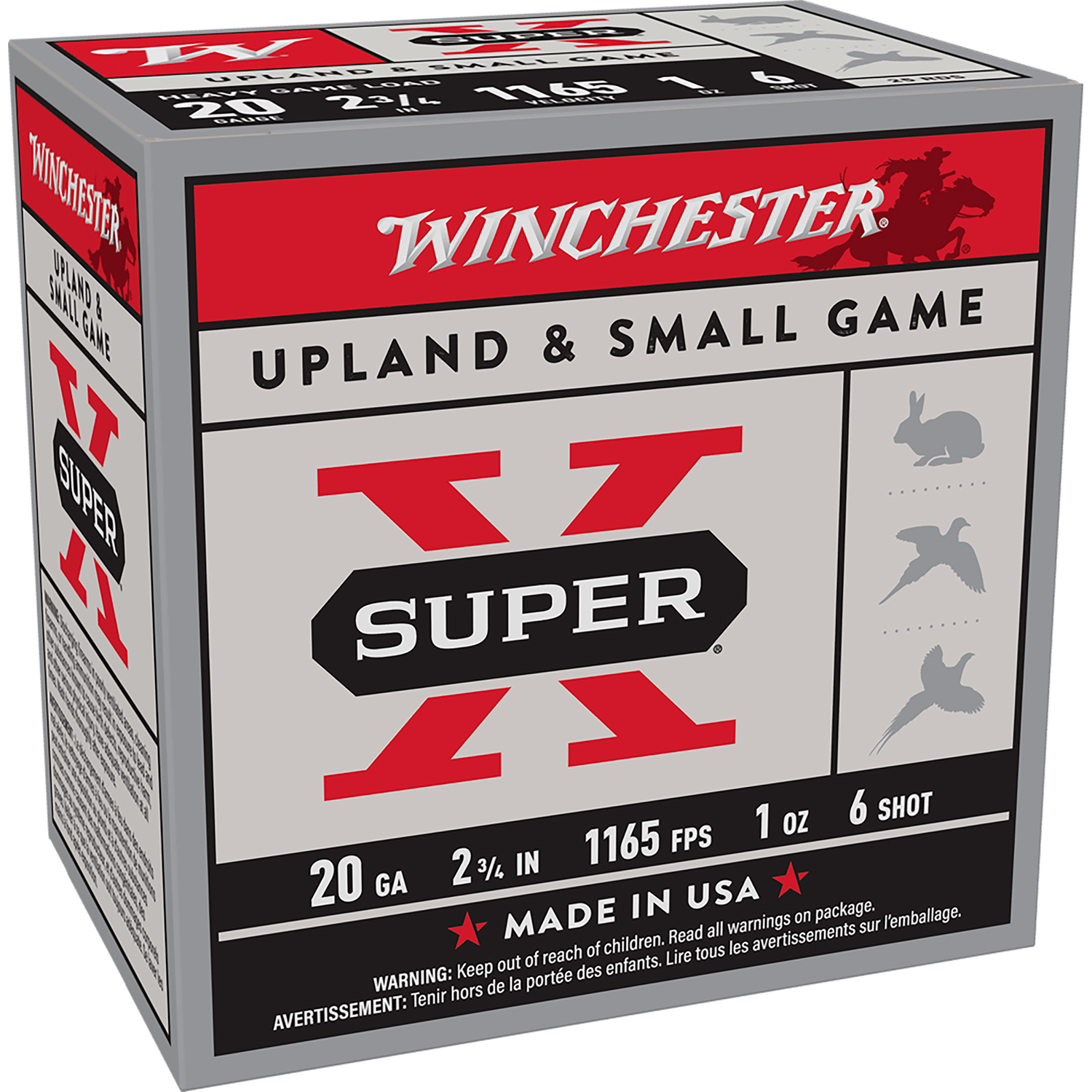 Winchester Super X Heavy Game Load 20GA 2.75 1OZ 6 Shot 25RD