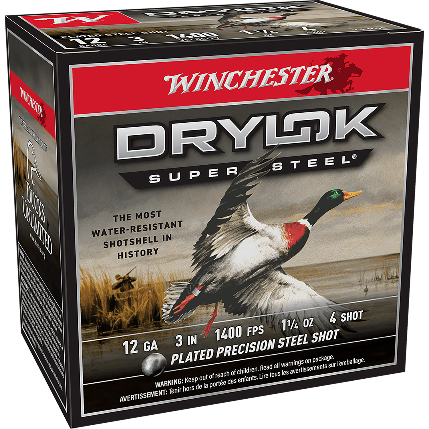 Winchester Drylok Magnum 12 Ga 3 1 1/4 Oz 4 Shot 25 Rd.