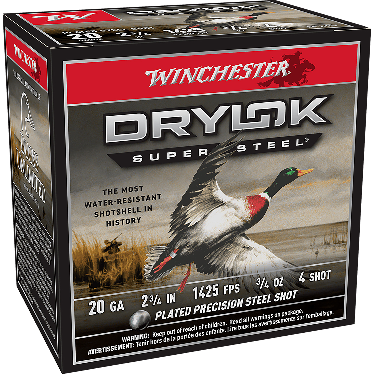 Winchester Drylok Super Steel 20GA 2-3/4 3/4OZ 4 Shot 25RD