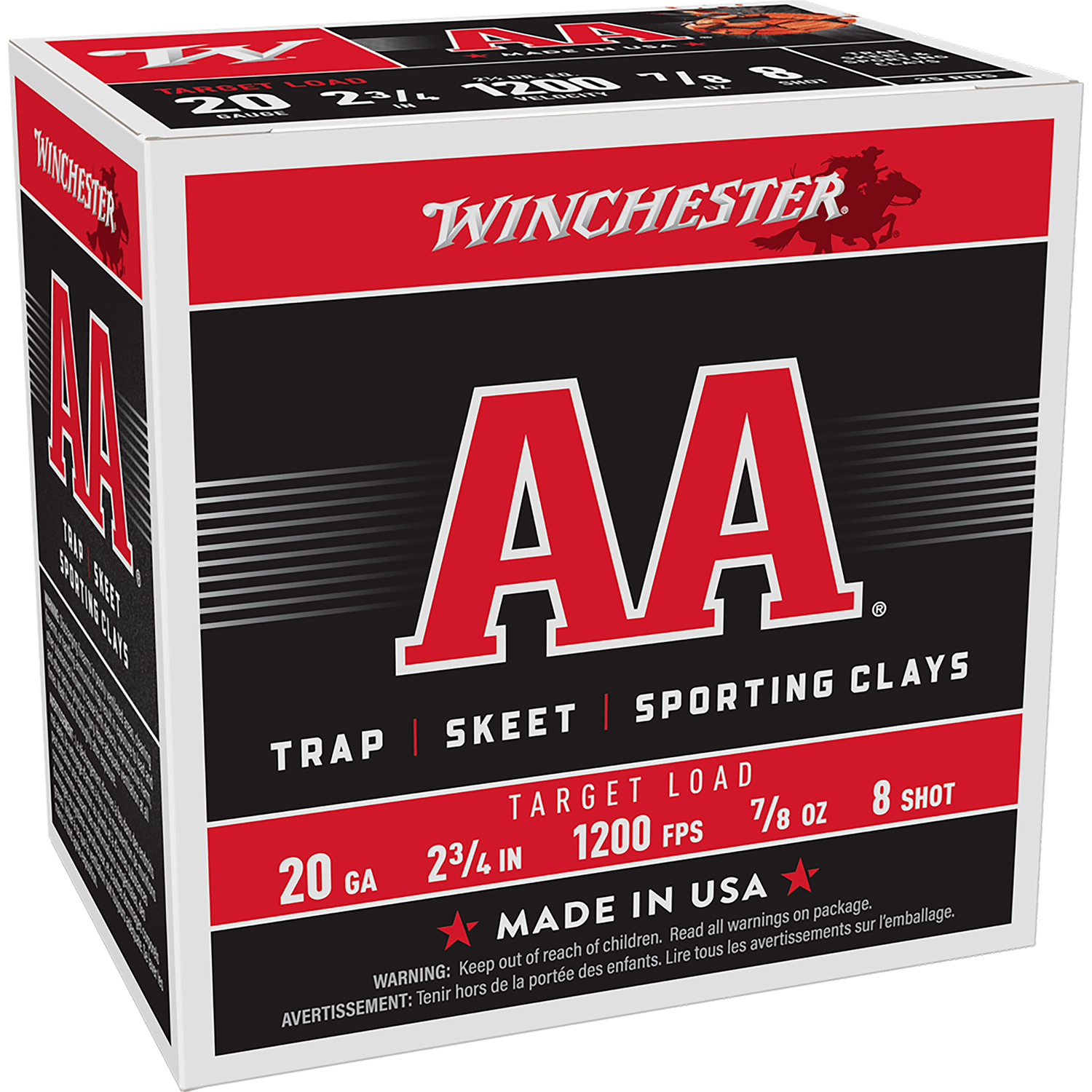 Winchester Aa 20GA 2.75 7/8OZ 8 Shot 25 Rounds