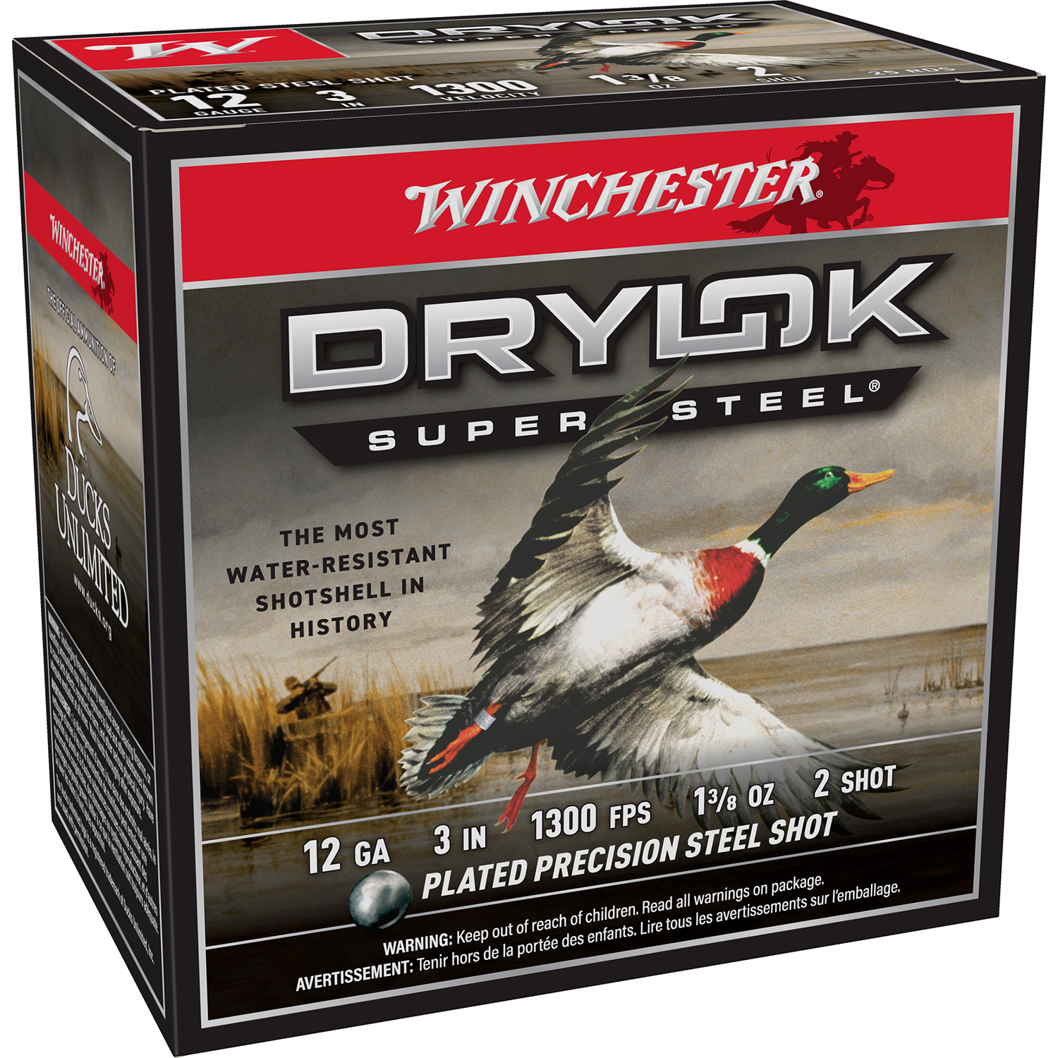 Winchester Drylok Super Steel 12 Ga 3 1-3/8 Oz 2 Shot 25 Rd