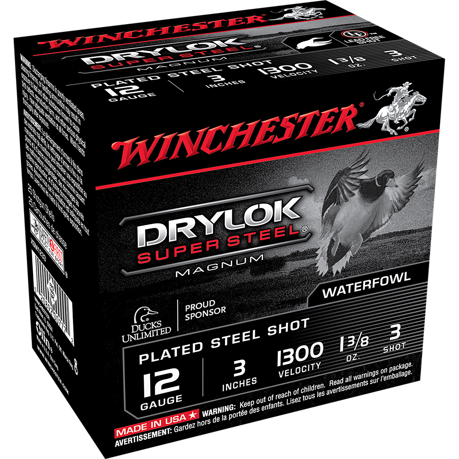 Winchester Drylok Super Steel Magnum 12 Ga 3 1 3/8 Oz 3 Shot 25 Rd