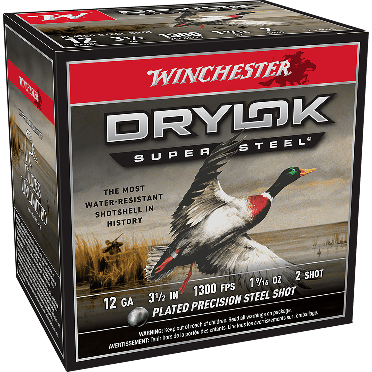 Winchester Drylok Super Steel Magnum 12GA 3-1/2 1-9/16OZ 2 Shot 25RD