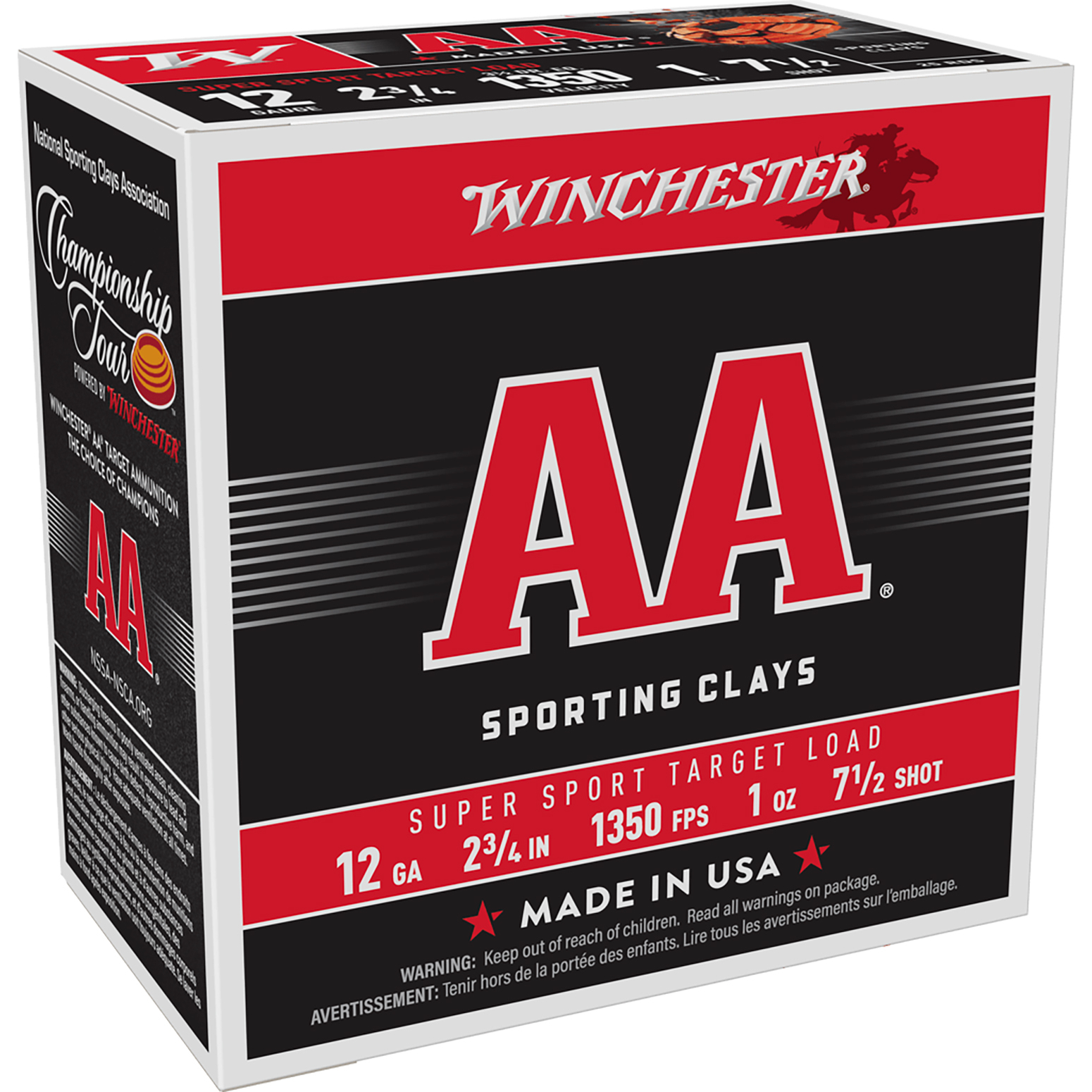 Winchester Aa Super Sport 12GA 2.75 1 Oz 7.5 Shot 25 Rd.