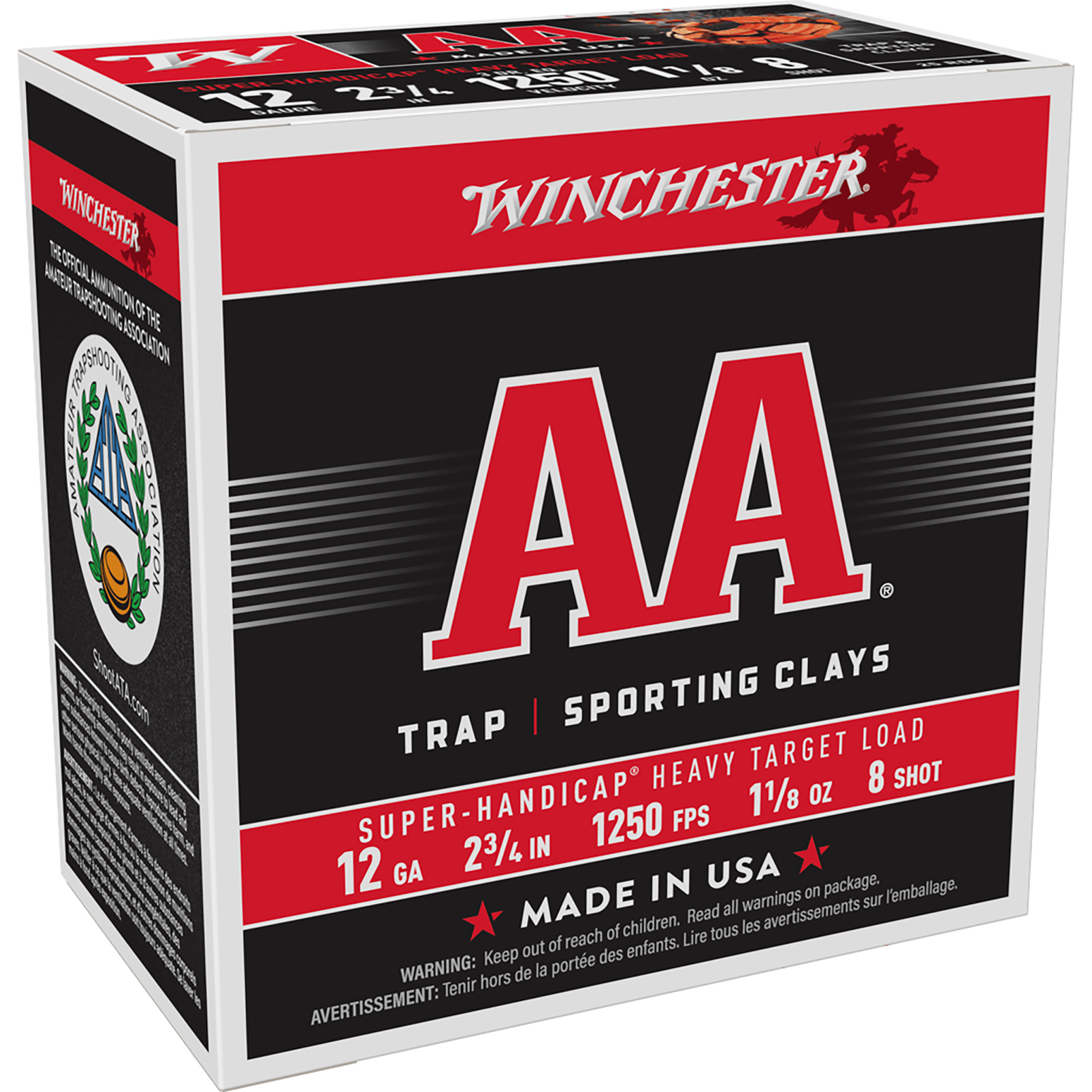 Winchester Aa Super Handicap Heavy Target 12GA 2.75 1 1/8OZ 8 Shot 25RD