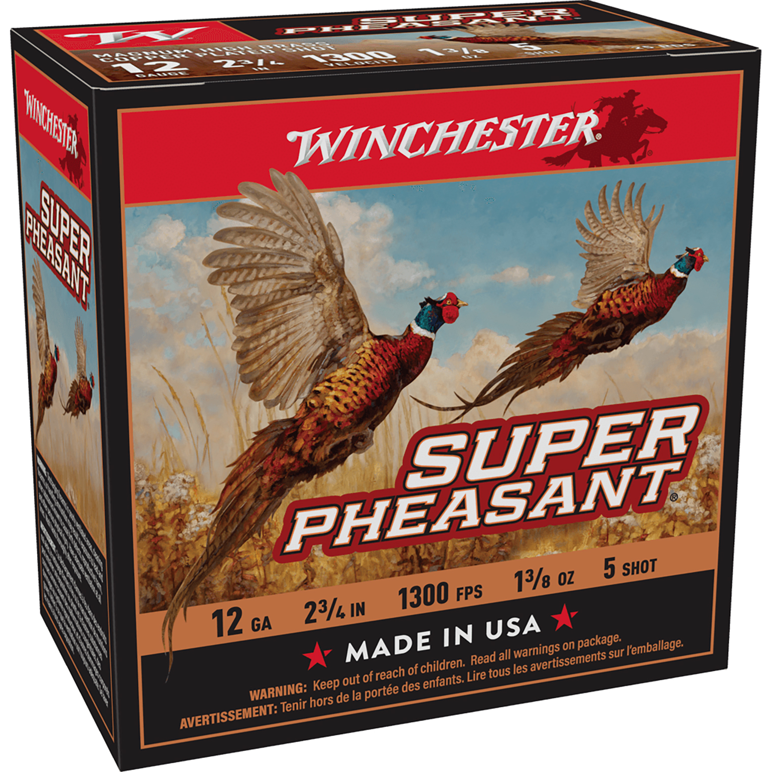 Winchester Super Pheasant 12GA 2-3/4 1-3/8OZ 5 Shot 25 Rd