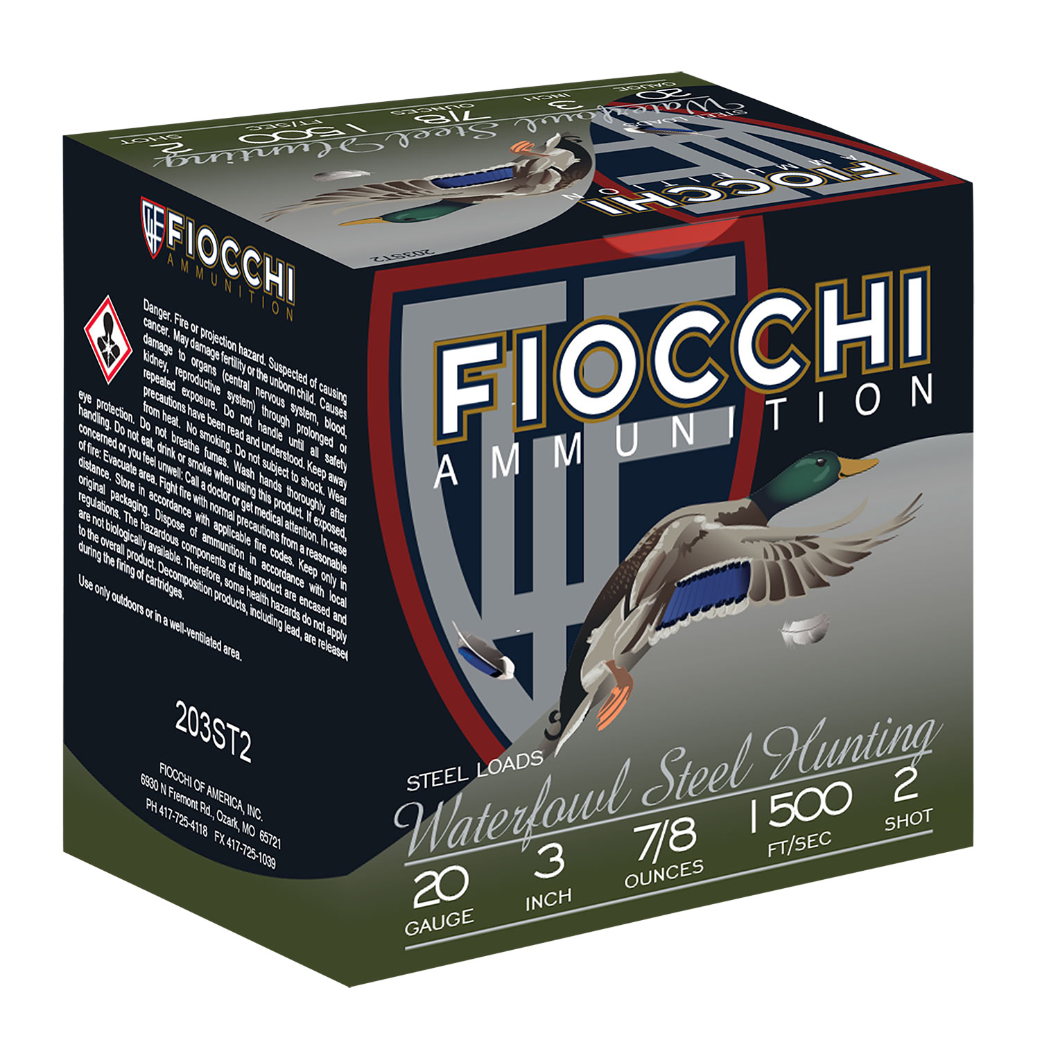 Fiocchi 203ST2 Flyway 20 Gauge 3 7/8 Oz 2 Shot 25/10