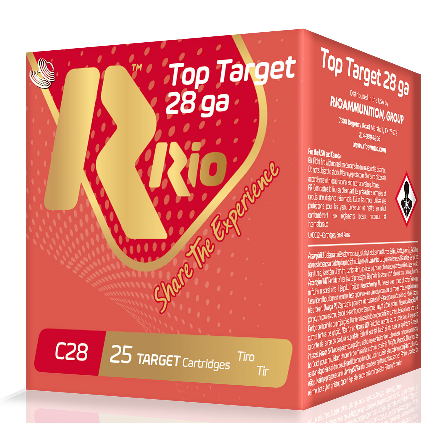 Rio RC2875 Top Target 28 Gauge 2.75 3/4 Oz 7.5 Shot 25/10