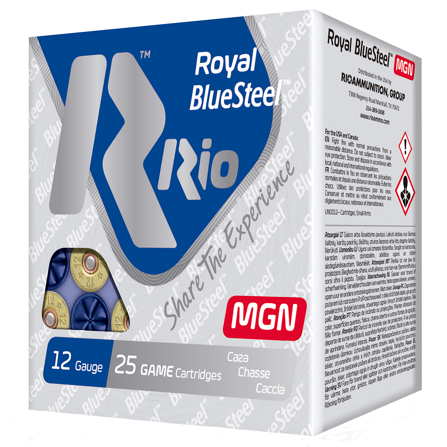 Rio RBSM362 Royal Bluesteel Magnum 12 Gauge 3 1 1/4 Oz 2 Shot