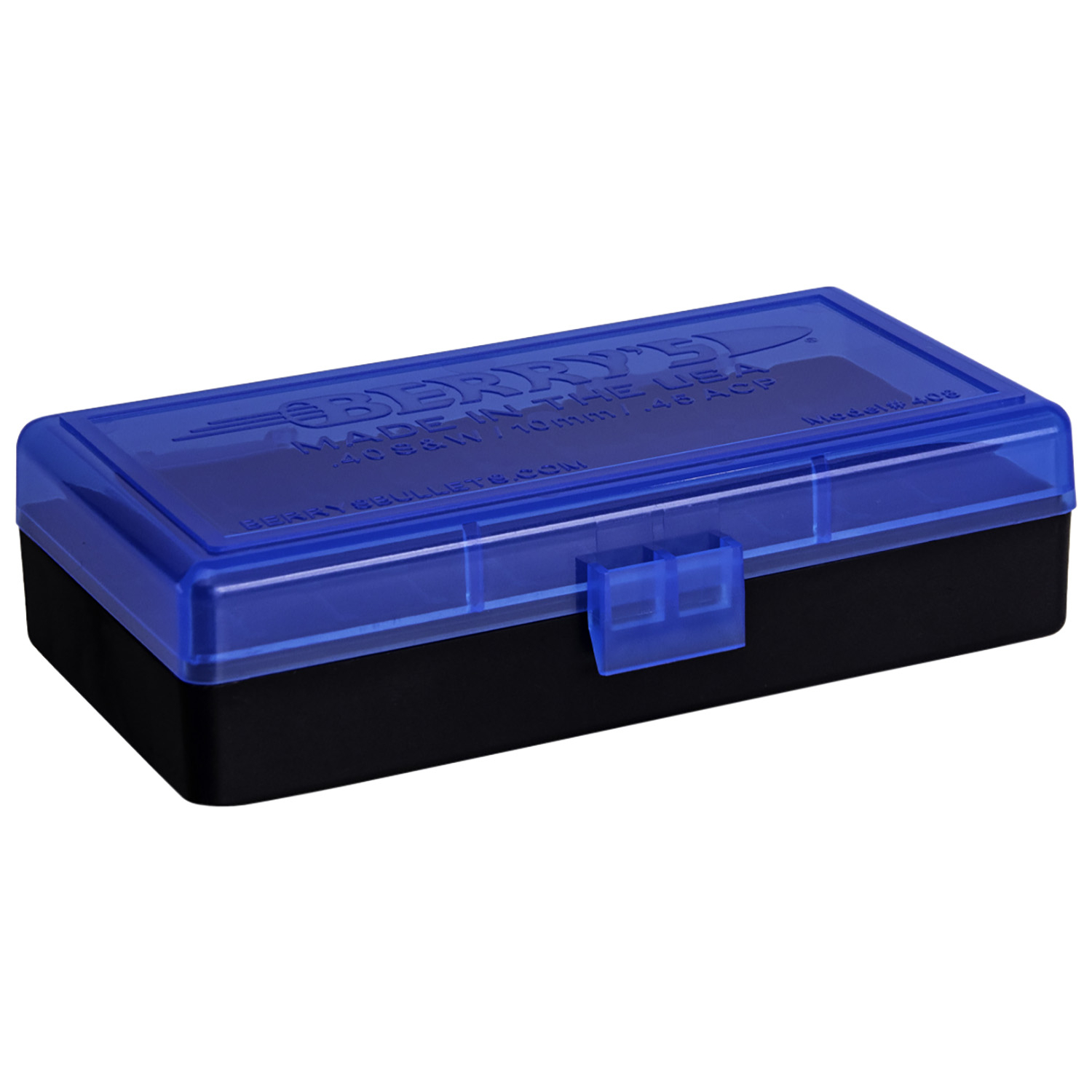 Berrys 408 Ammo Box .40 S&W/.45 Acp 50RD Blue/black