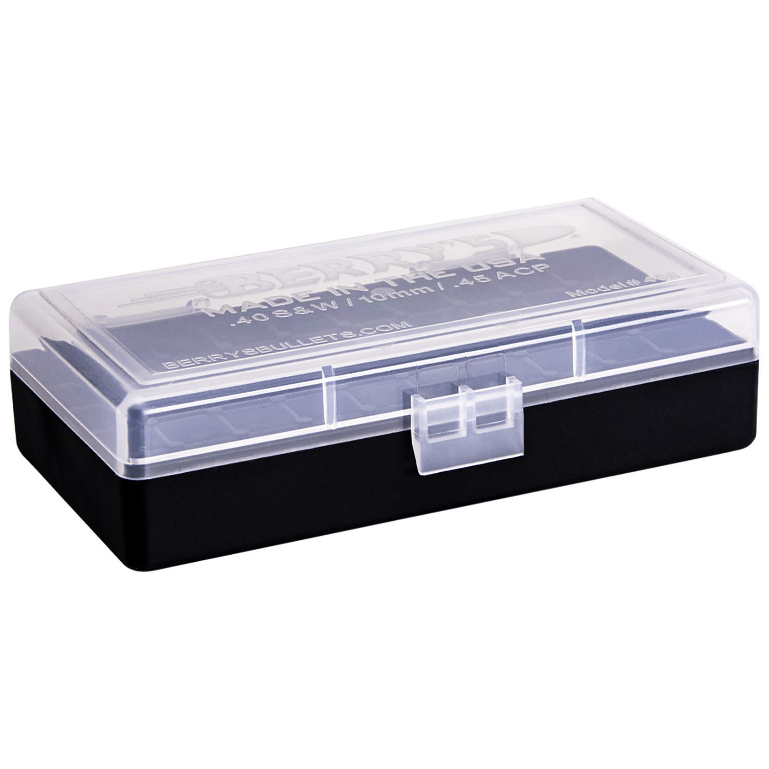 Berrys 408 .40 S&W/.45 Acp 50RD Clear/black Ammo Box