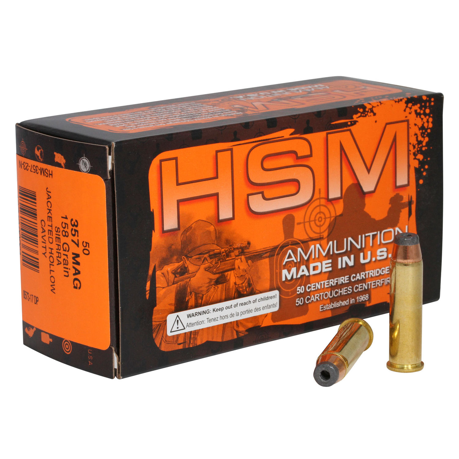 Hsm Pro Pistol 357 Mag 158 Gr Jacketed Hollow Cavity 50/10