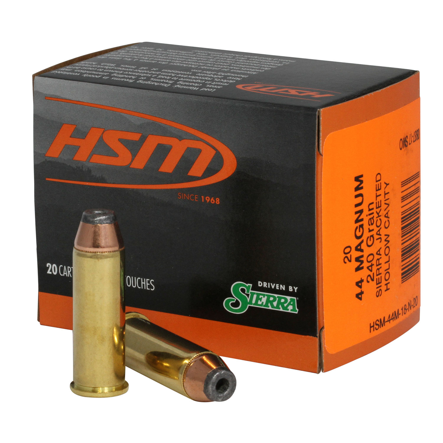 Hsm Pro Pistol 44 Rem Mag 240 Gr Jhc 20/20