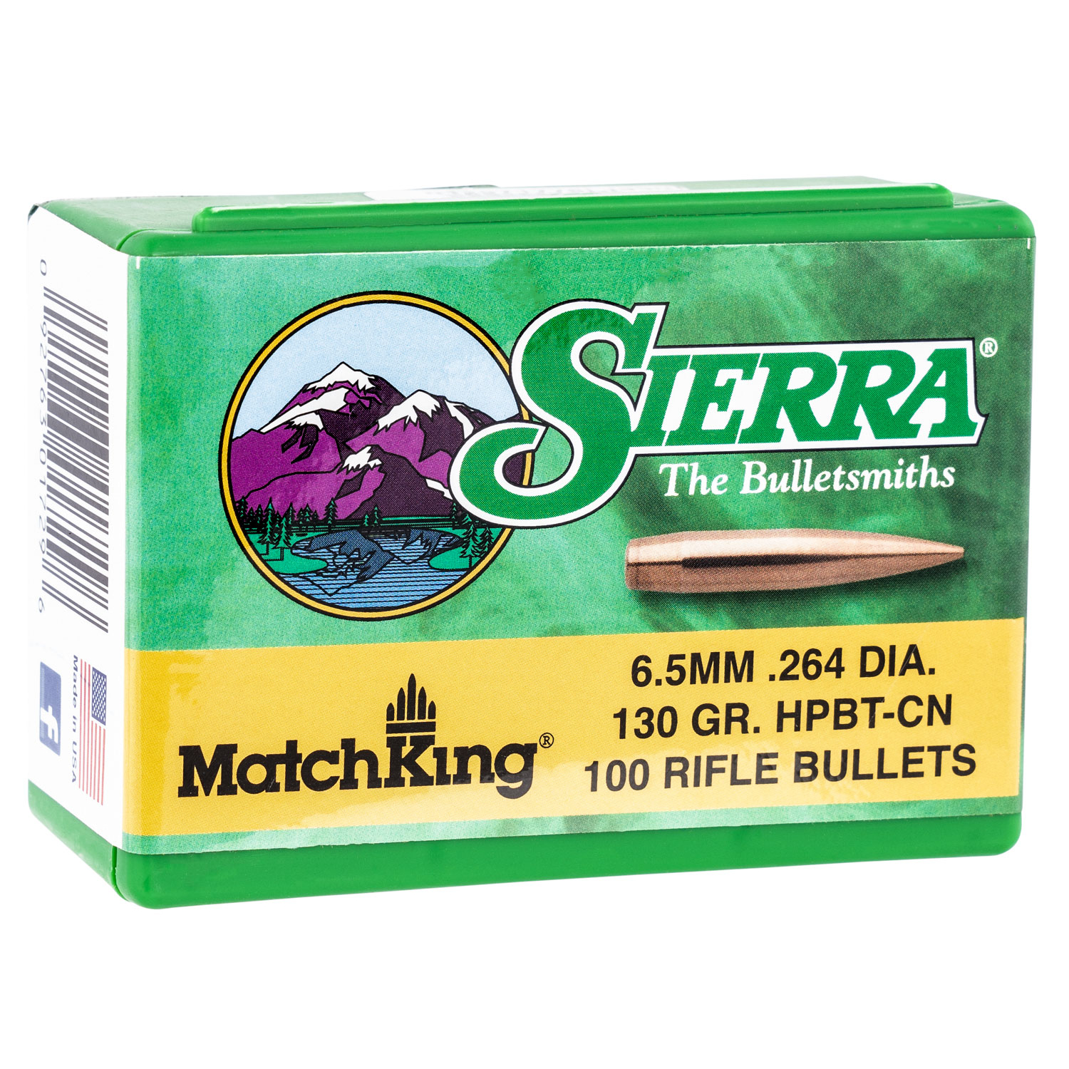 Sierra 1729 .264 130GR Matchking Hollow Point Boat Tail 100 Count