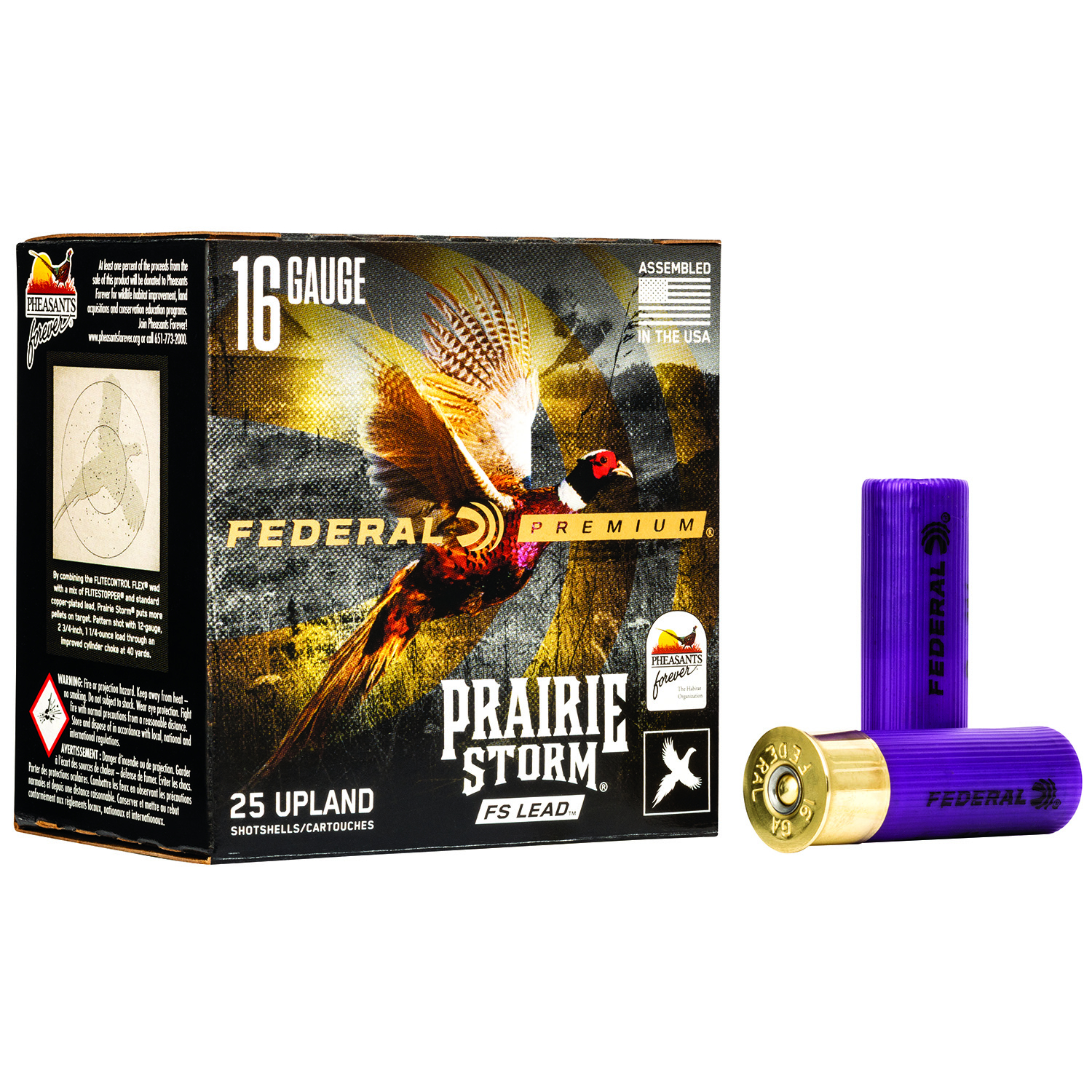 Federal Premium Prairie Storm 16GA 2.75 1 1/8OZ 6 Shot Ammo 25RD
