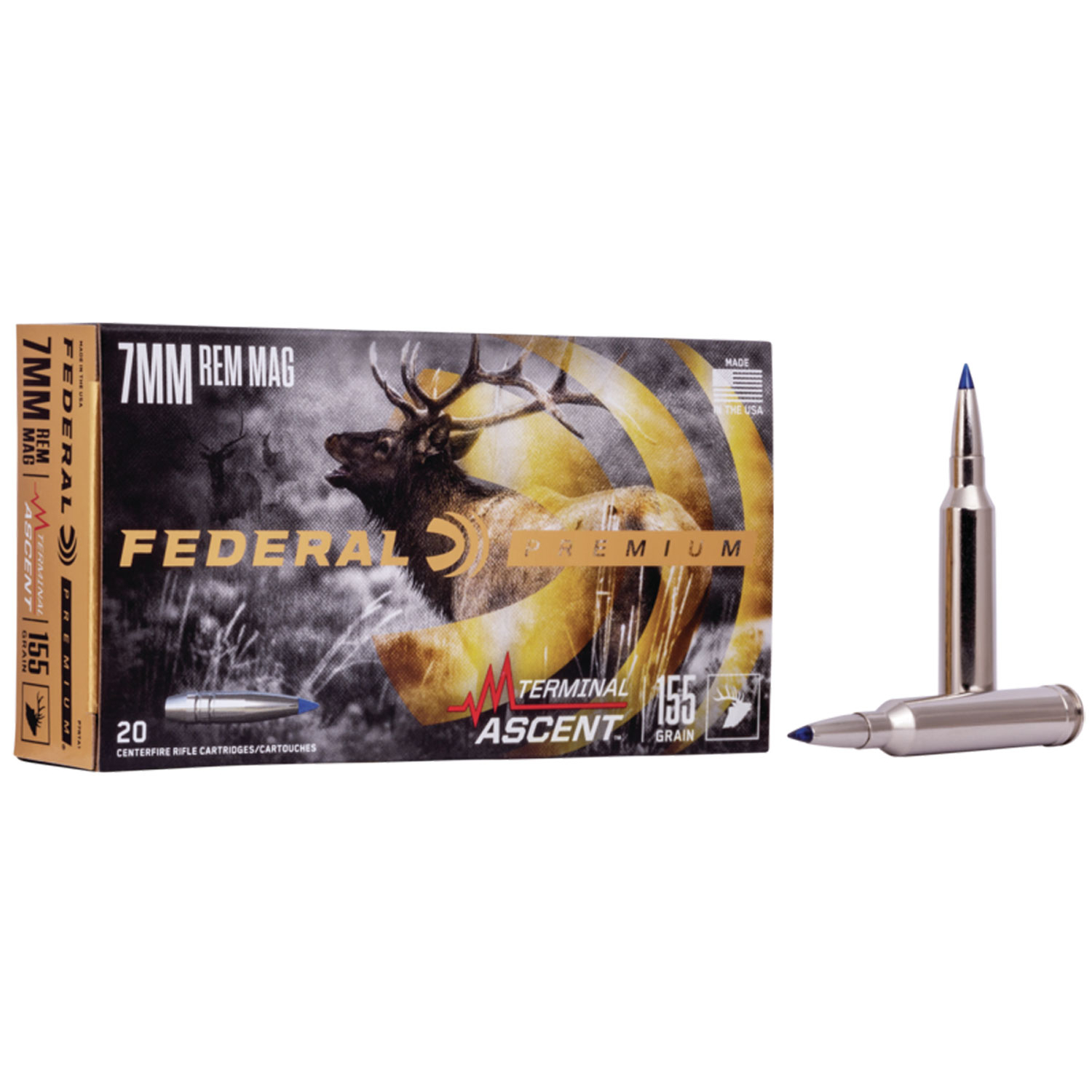 Federal 7MM Rem Mag 155GR Terminal Ascent Ammo 20RD