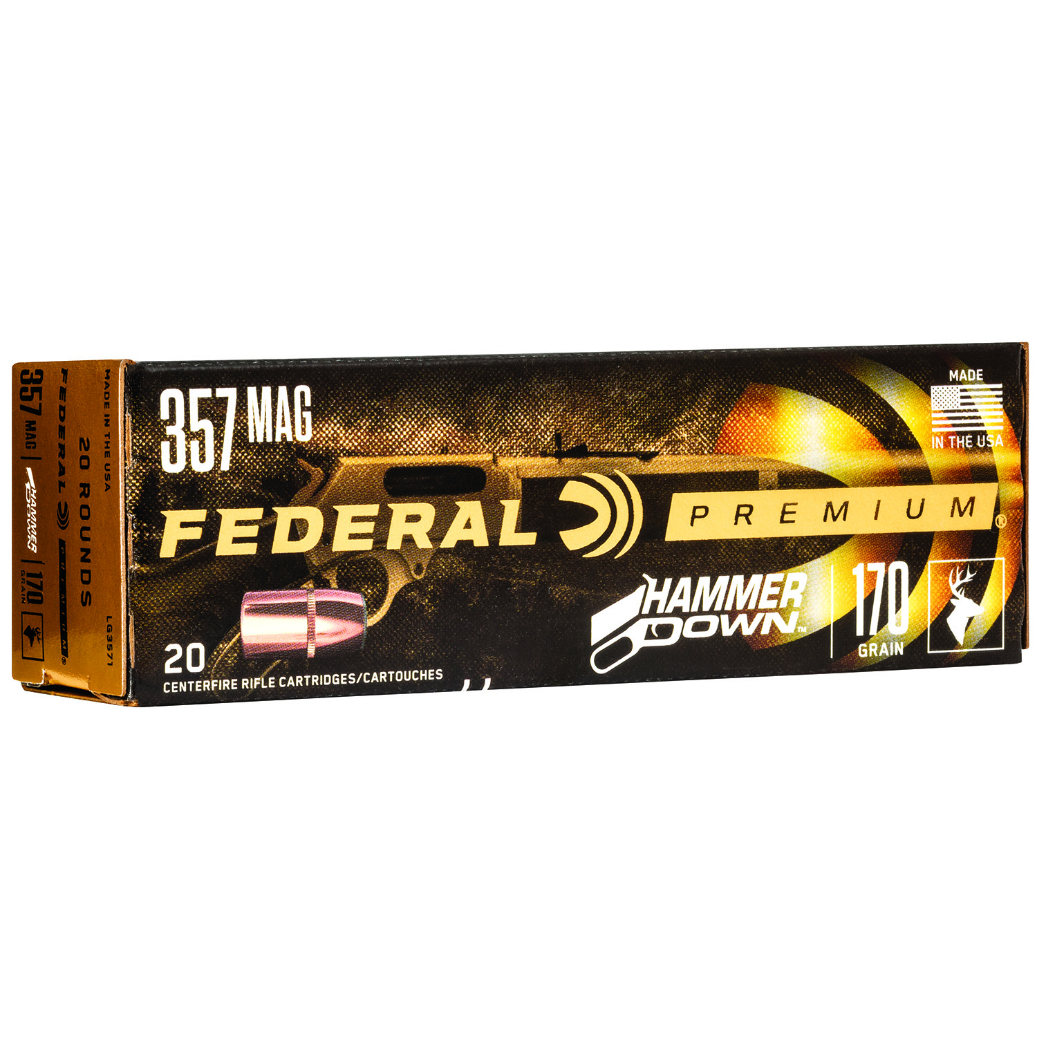 Federal Hammer Down 357 Mag 170 Gr Bonded Hollow Point 20 Rd
